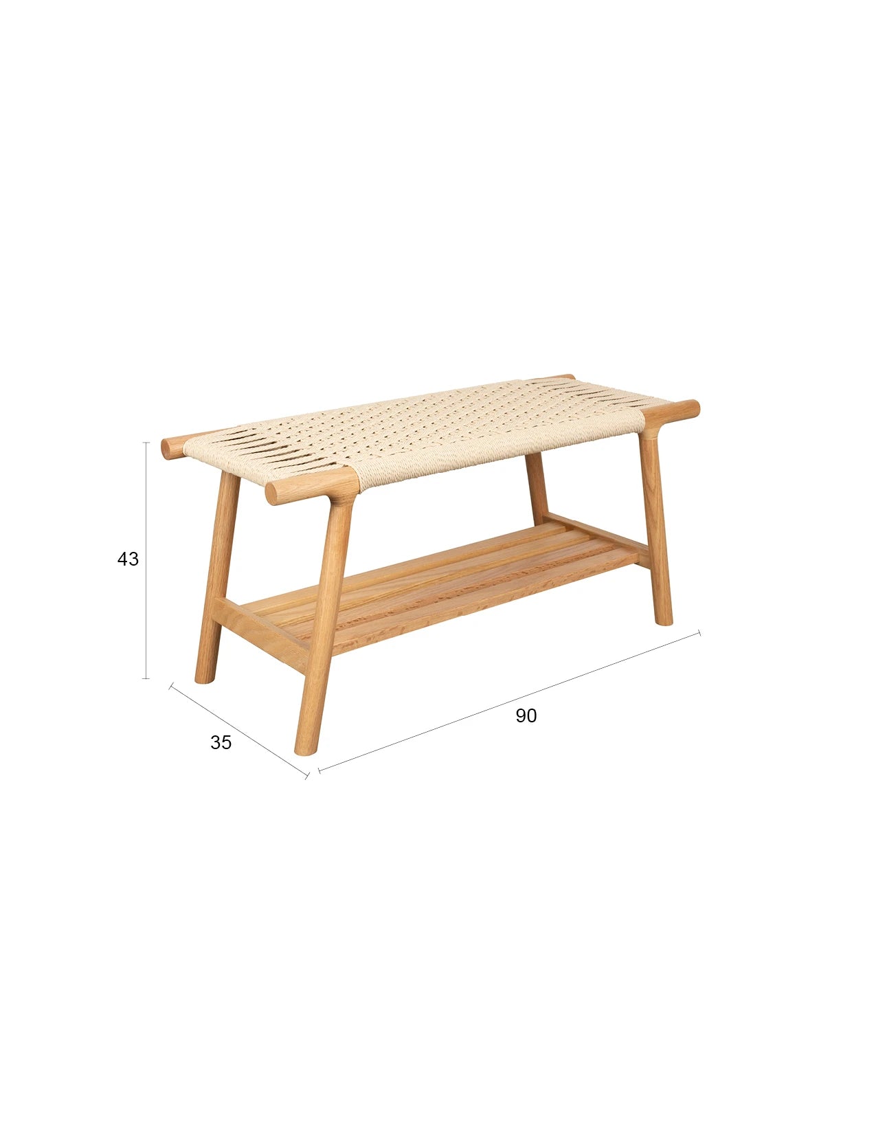 Dutchbone Kintaro Natural Brown Acacia Wood Dining Bench