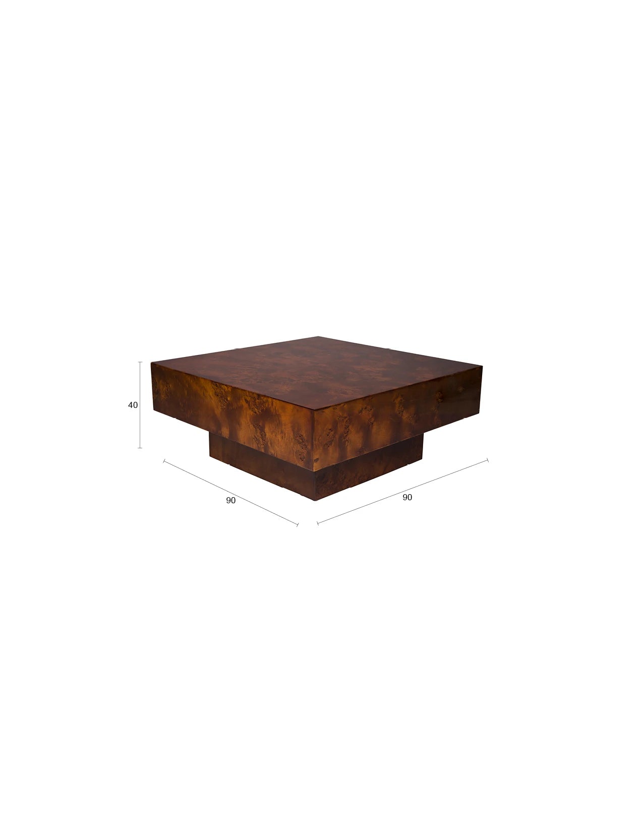 Dutchbone Quinn Walnut Brown Acacia Wood Coffee Table