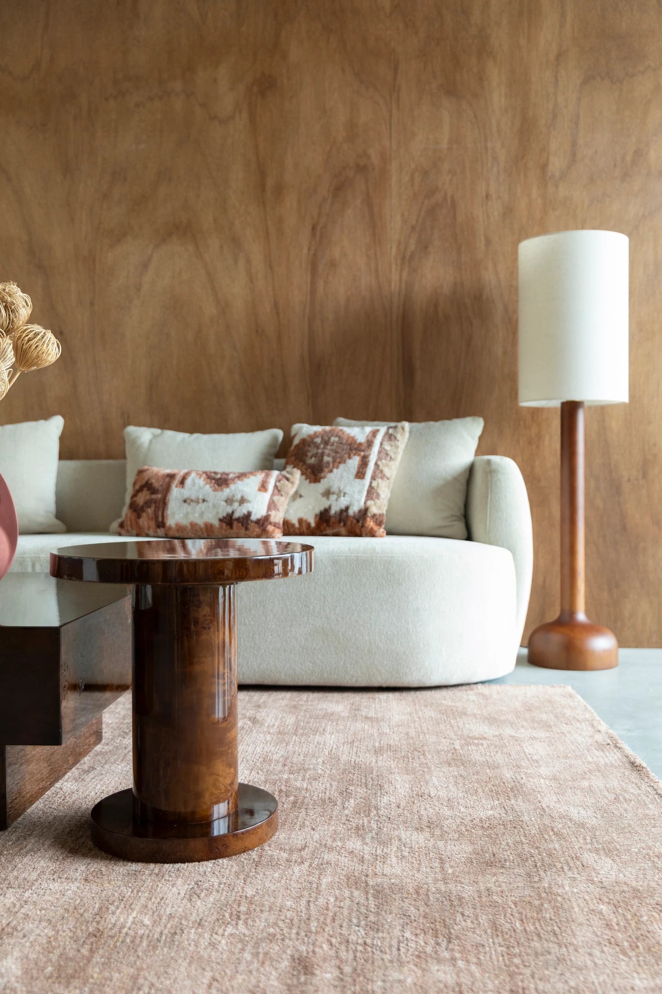 Dutchbone Quinn Walnut Brown Acacia Wood Side Table