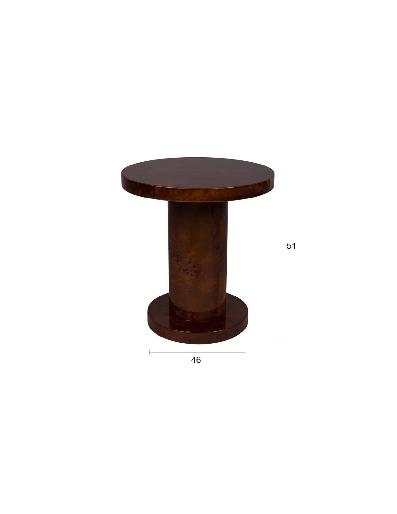 Dutchbone Quinn Walnut Brown Acacia Wood Side Table