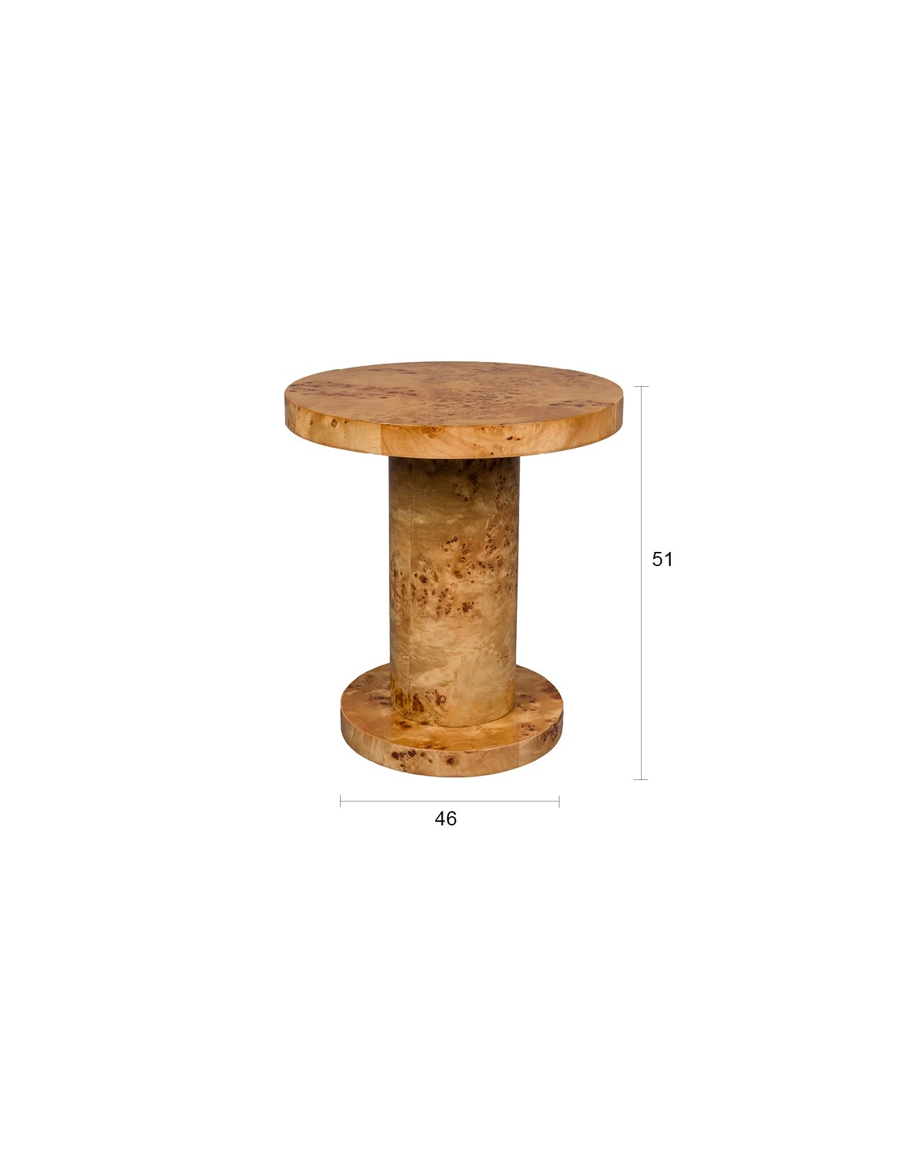 Dutchbone Quinn Natural Brown Acacia Wood Side Table