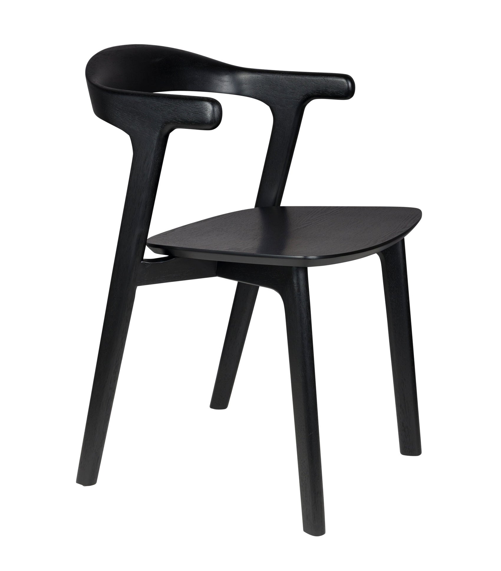 Zuiver Set of 2 Northwood Black Wood Curved Dining Chair