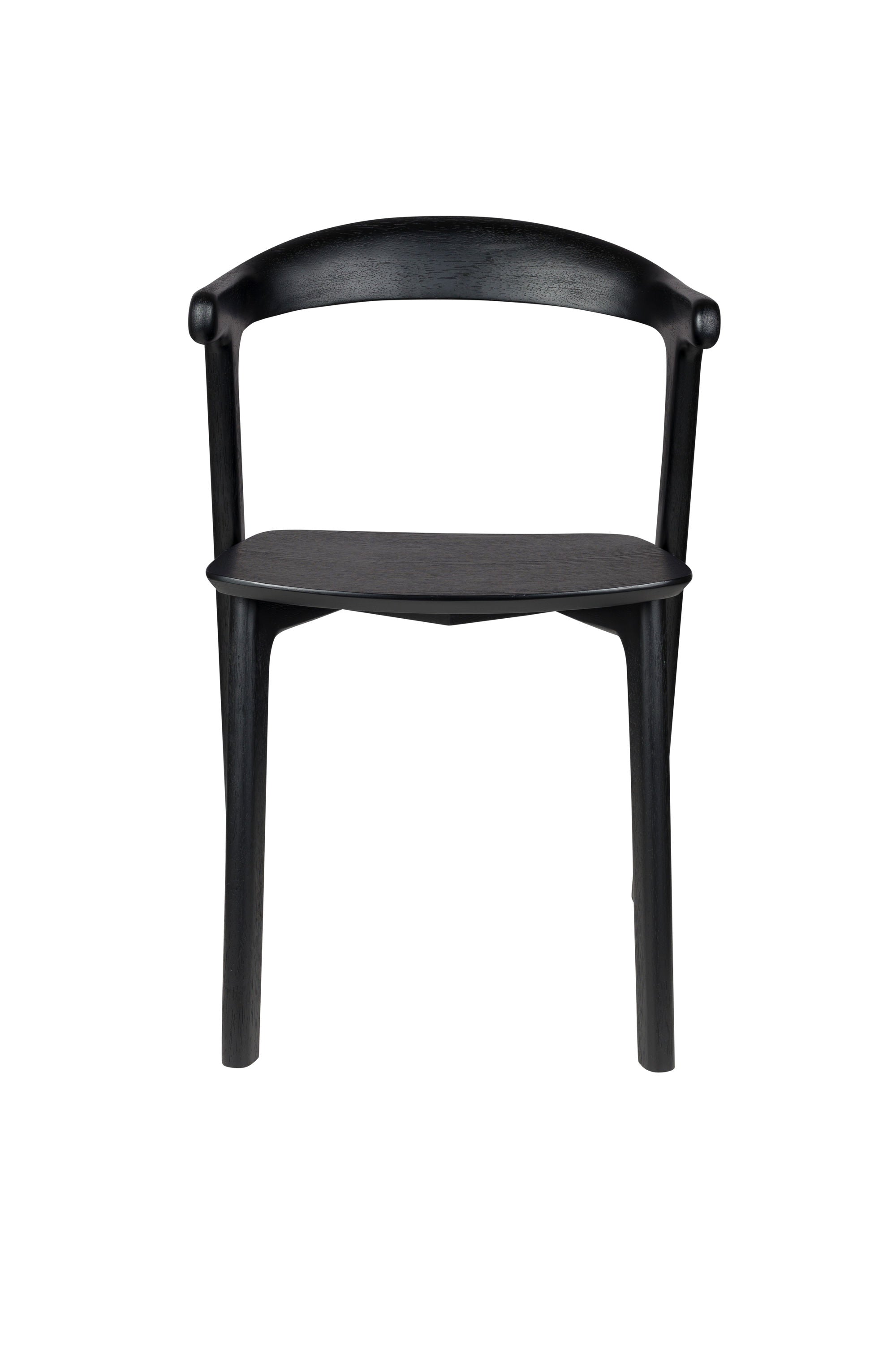 Zuiver Set of 2 Northwood Black Wood Curved Dining Chair