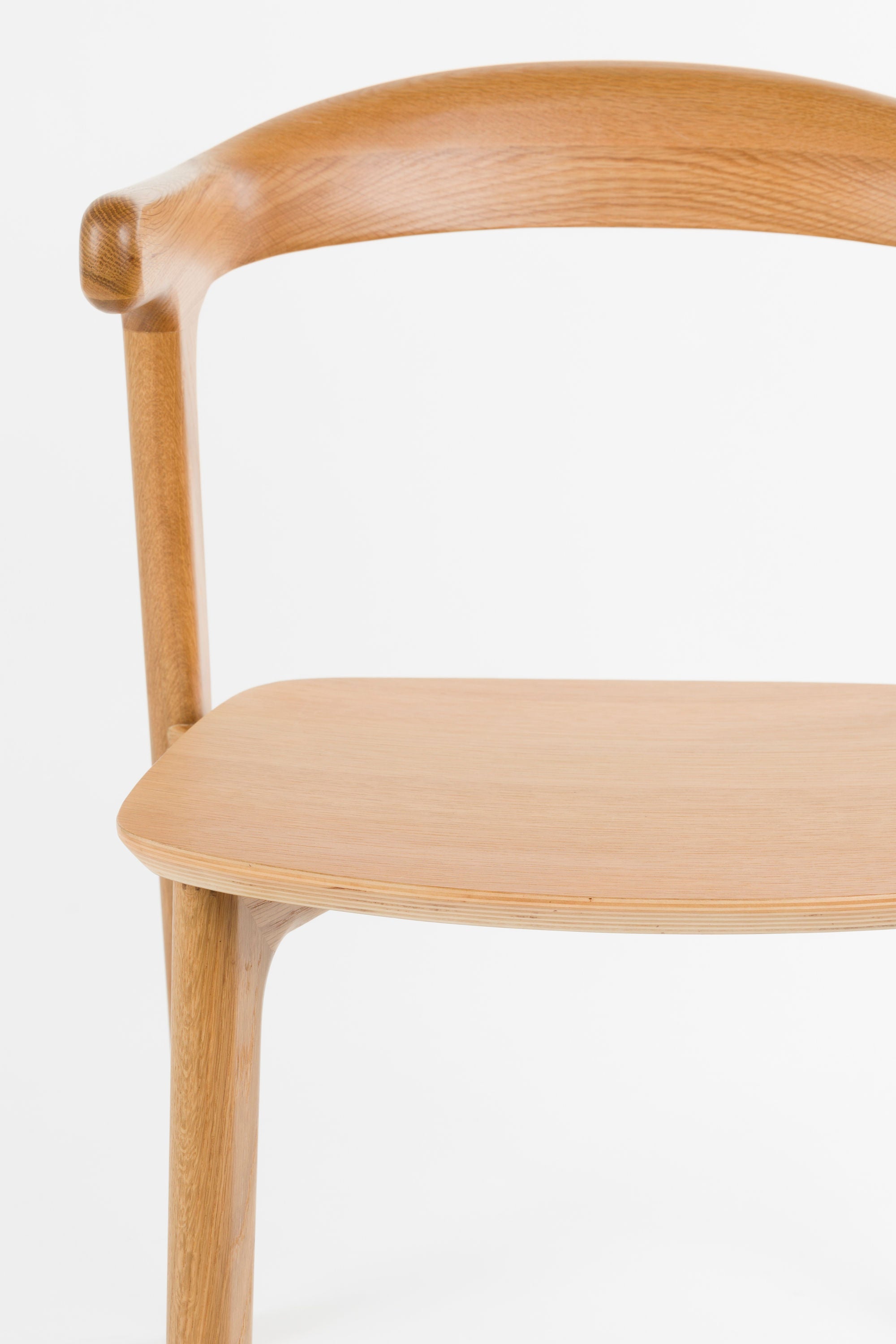 Zuiver Set of 2 Northwood Natural Wood Curved Dining Chair