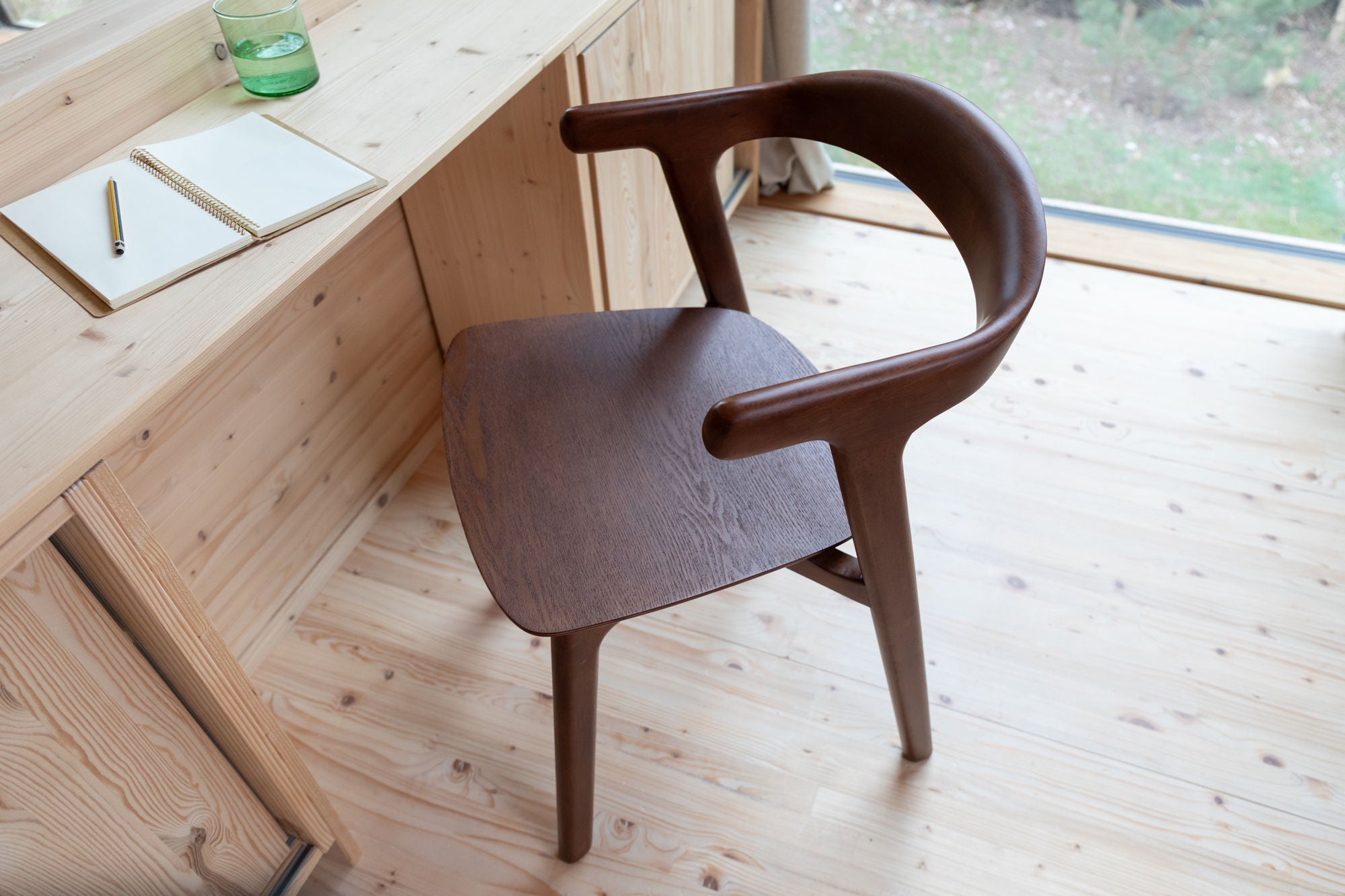 Zuiver Set of 2 Northwood Natural Wood Curved Dining Chair