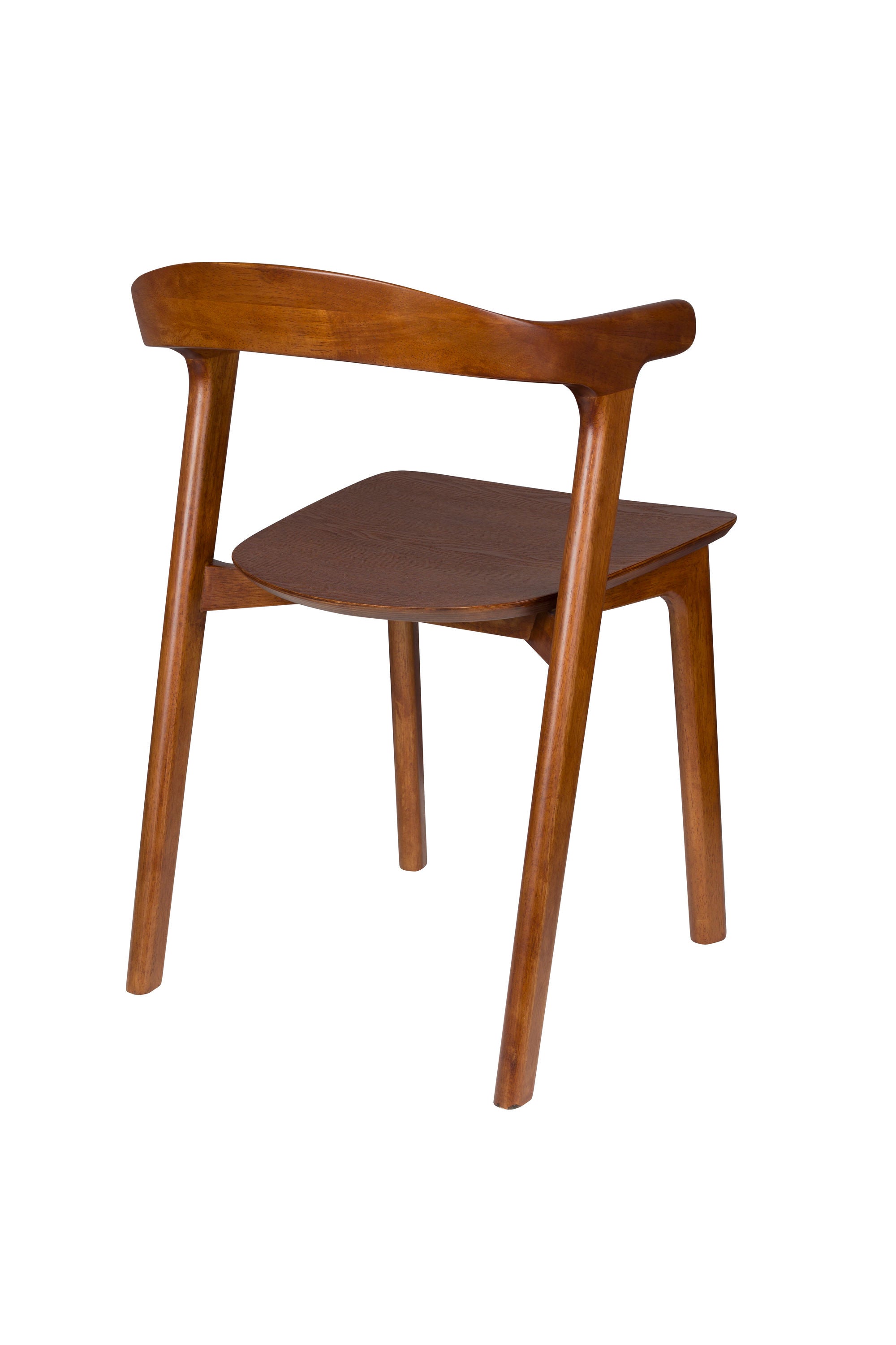 Zuiver Set of 2 Northwood Walnut Wood Curved Dining Chair