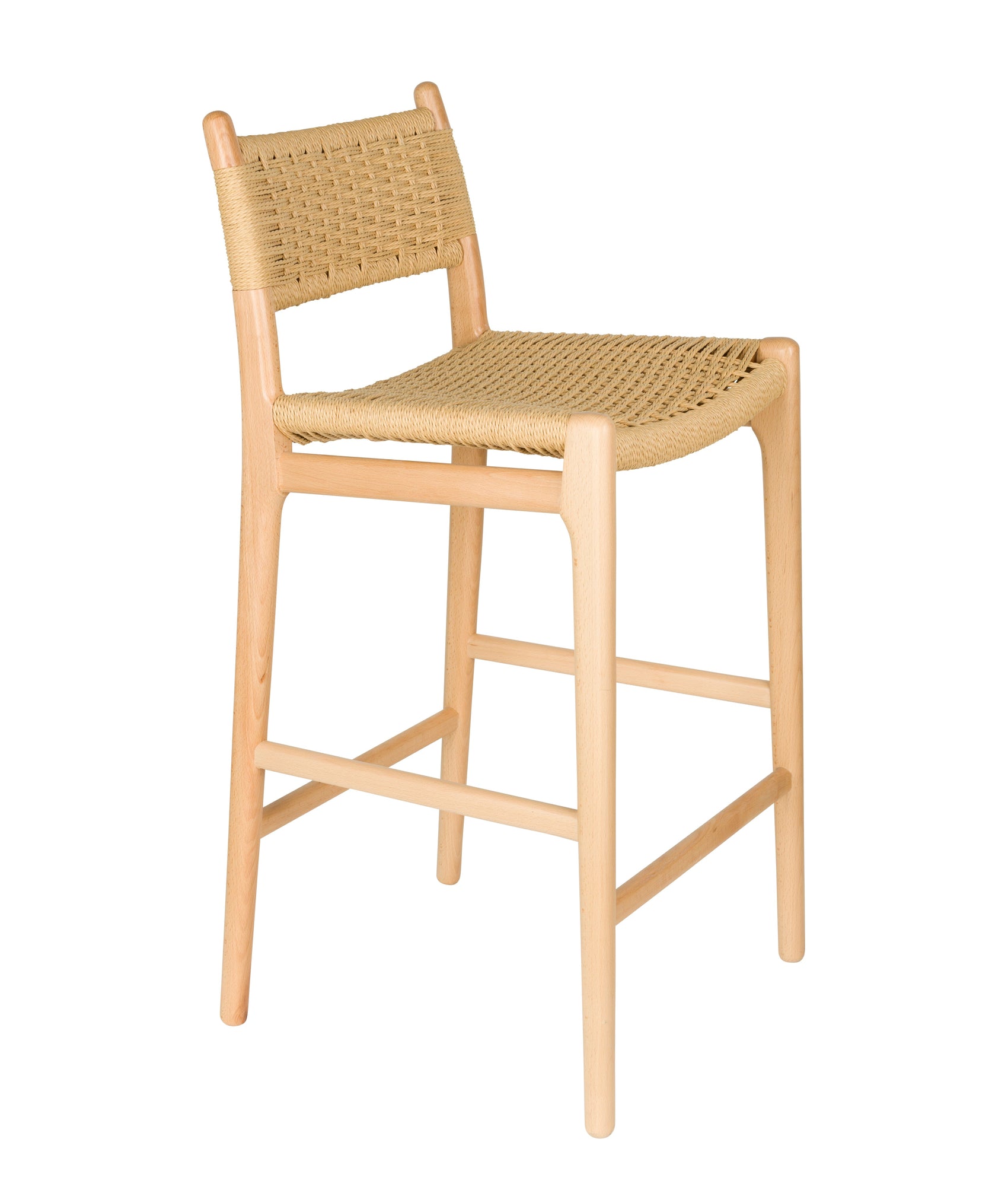 Dutchbone Cecile Natural Wood Counter Stool