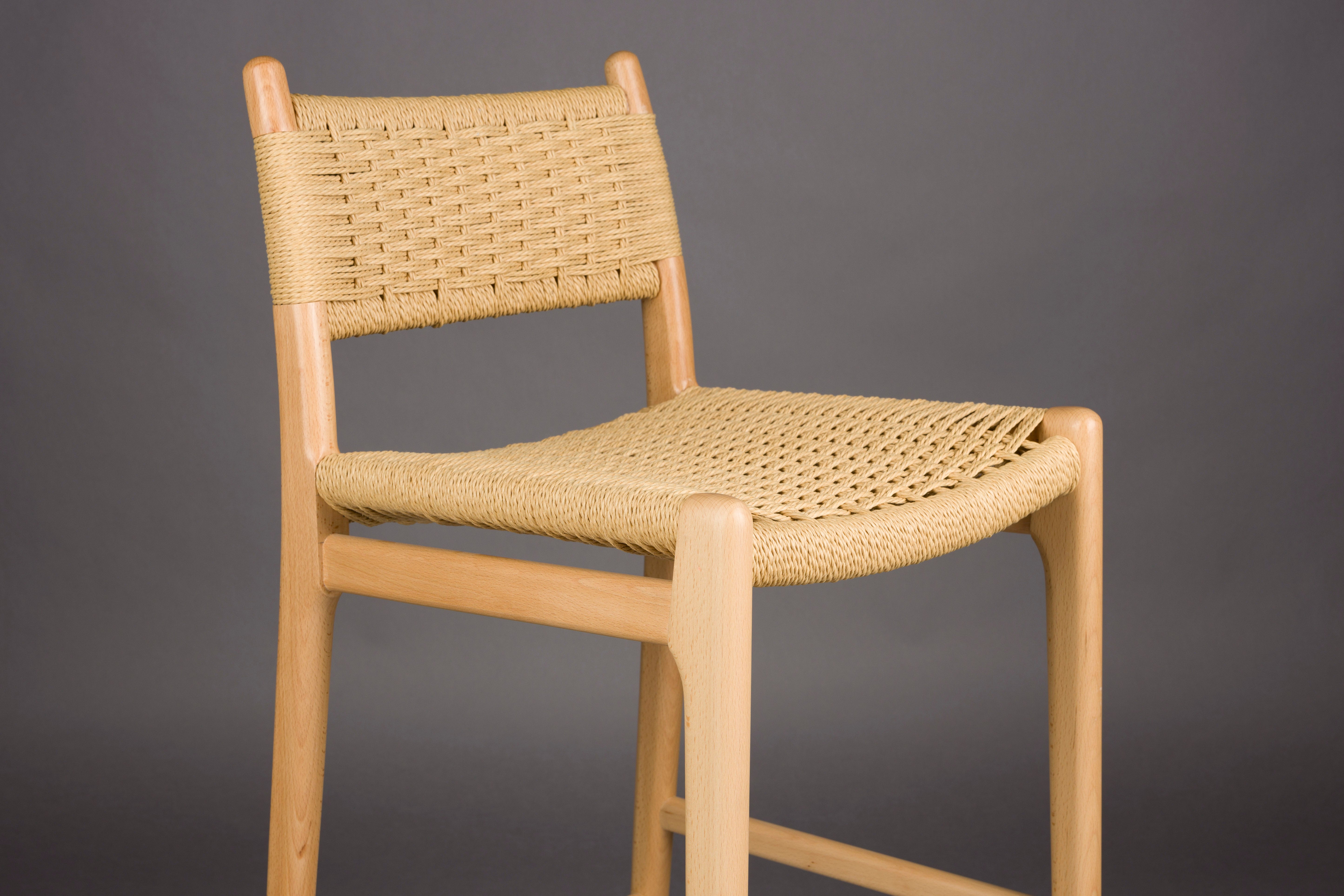 Dutchbone Cecile Natural Wood Counter Stool