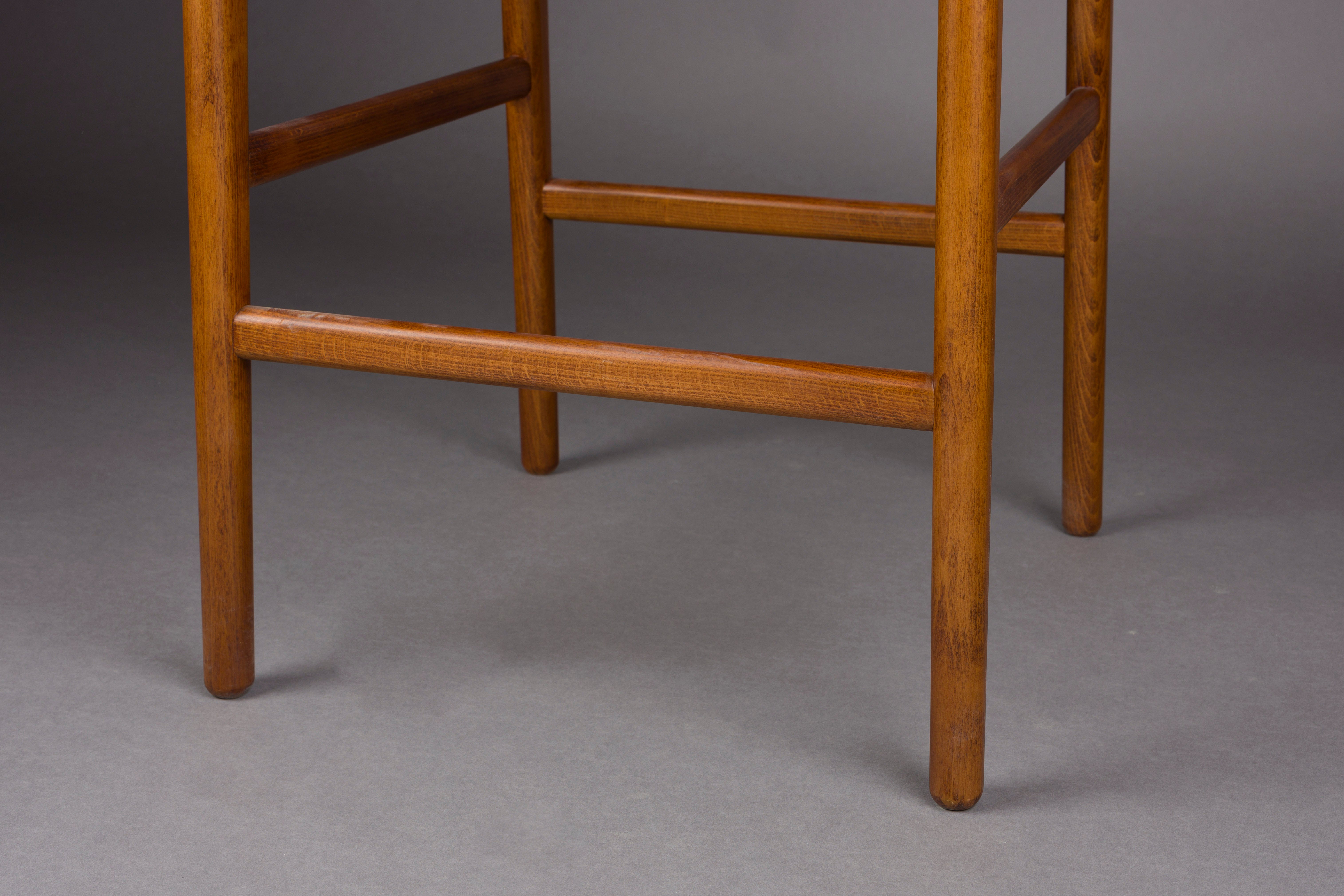 Dutchbone Cecile Walnut Brown Wood Counter Stool