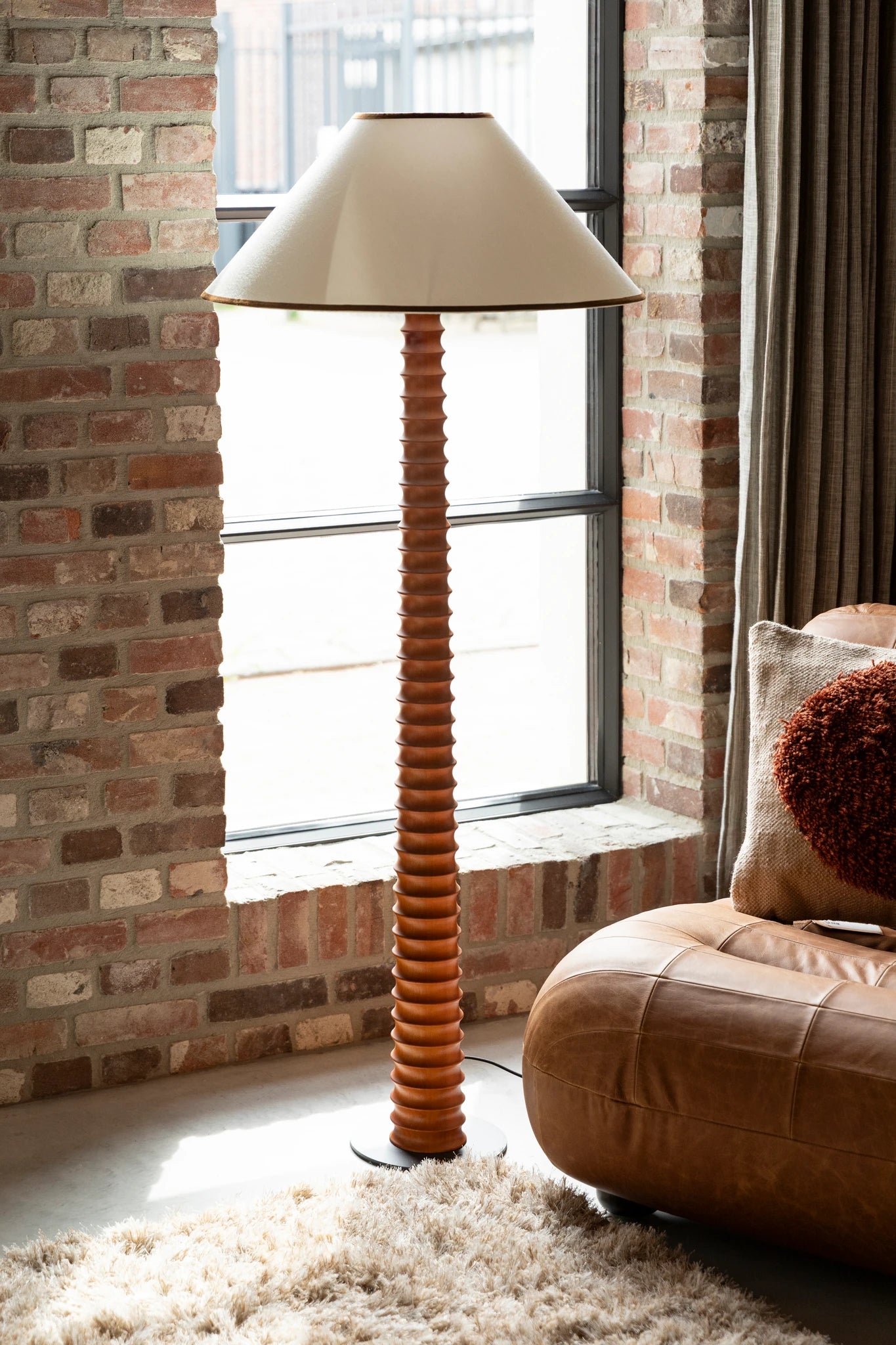 Dutchbone Horace Gold Iron Floor Lamp