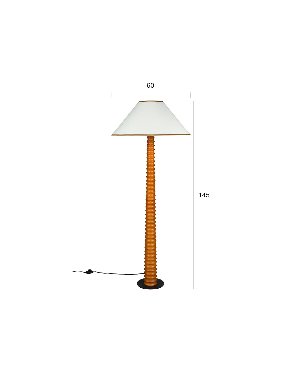 Dutchbone Horace Gold Iron Floor Lamp