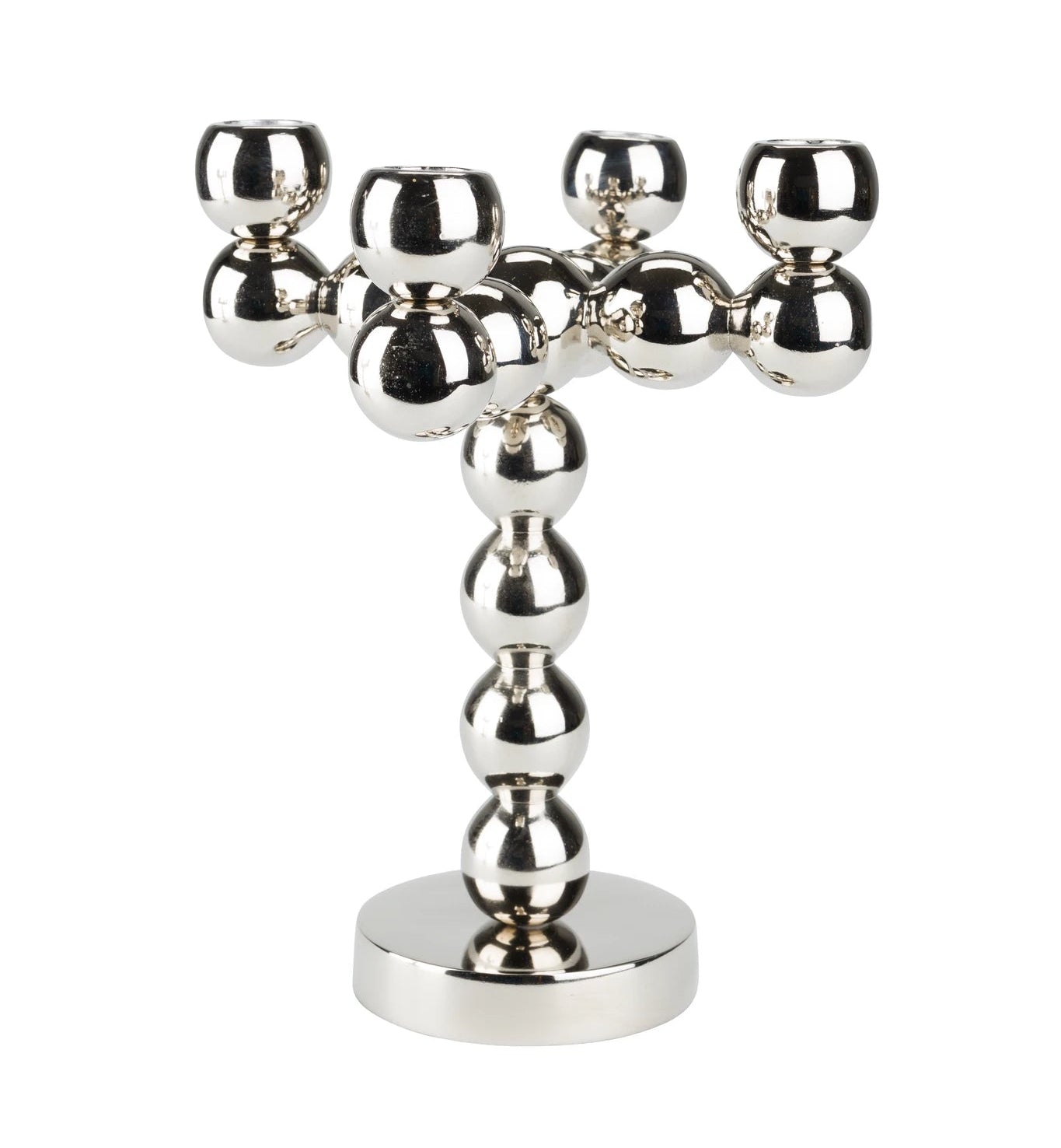 Zuiver Bubbles Four Shiny Silver Aluminium Candle Holder
