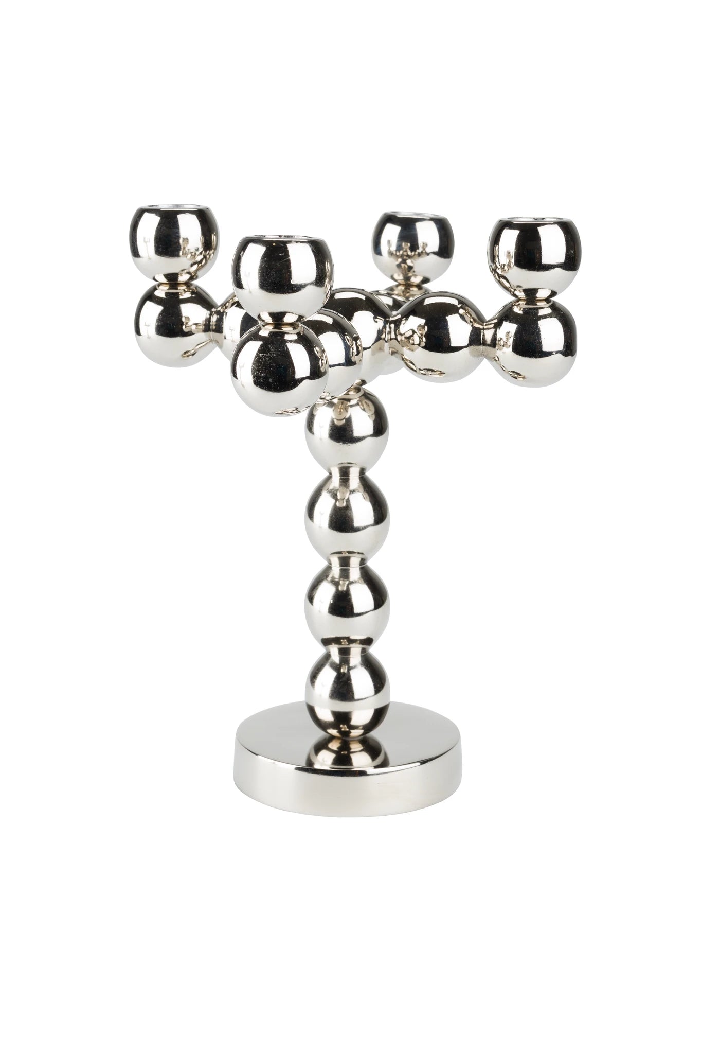 Zuiver Bubbles Four Shiny Silver Aluminium Candle Holder