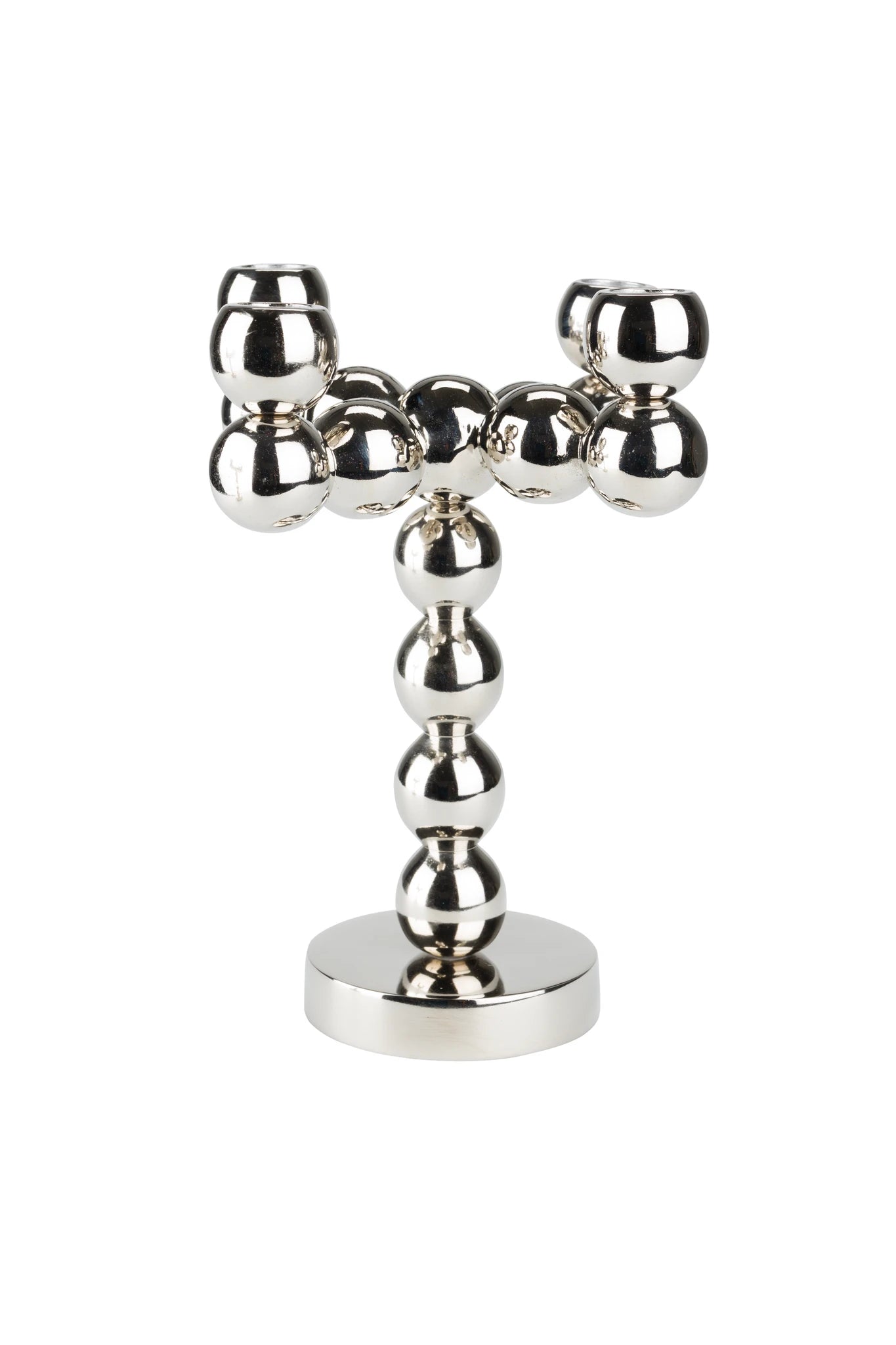 Zuiver Bubbles Four Shiny Silver Aluminium Candle Holder