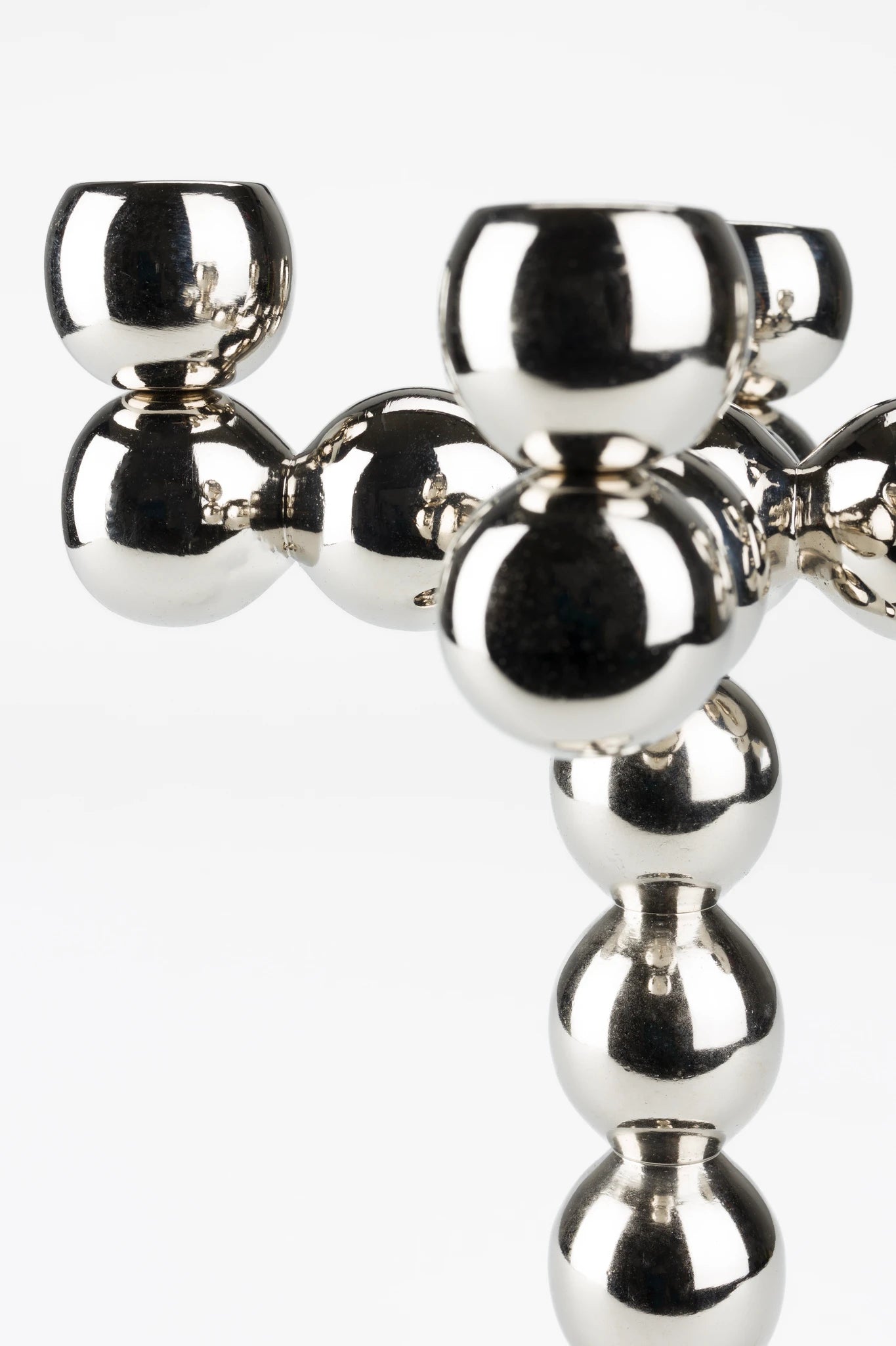 Zuiver Bubbles Four Shiny Silver Aluminium Candle Holder