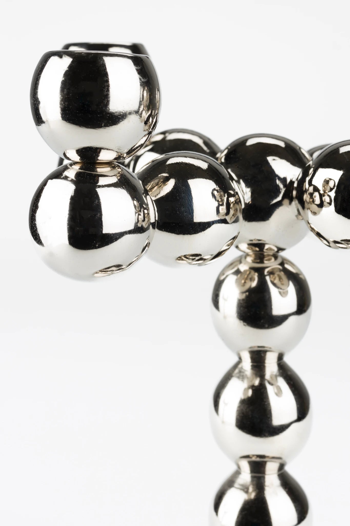 Zuiver Bubbles Four Shiny Silver Aluminium Candle Holder