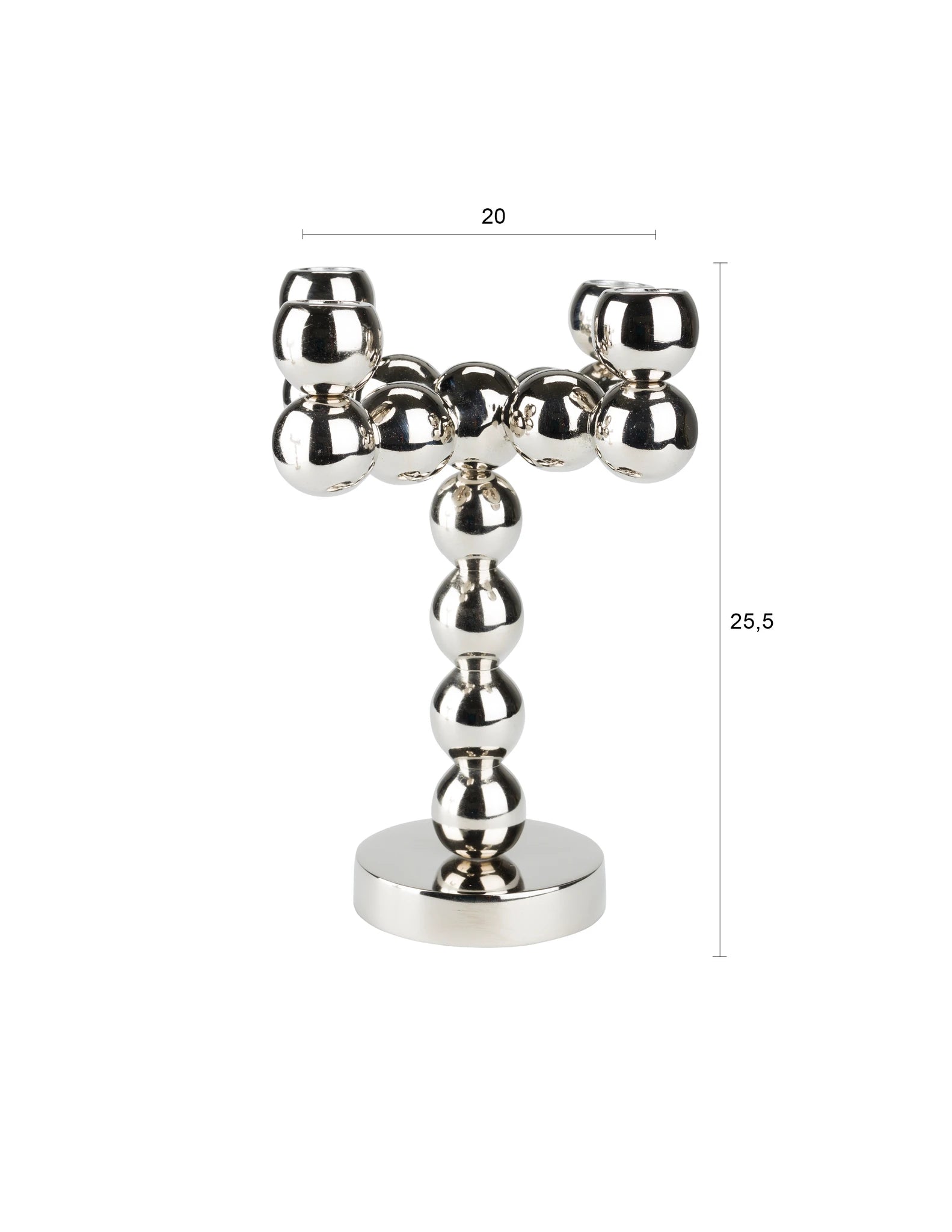 Zuiver Bubbles Four Shiny Silver Aluminium Candle Holder