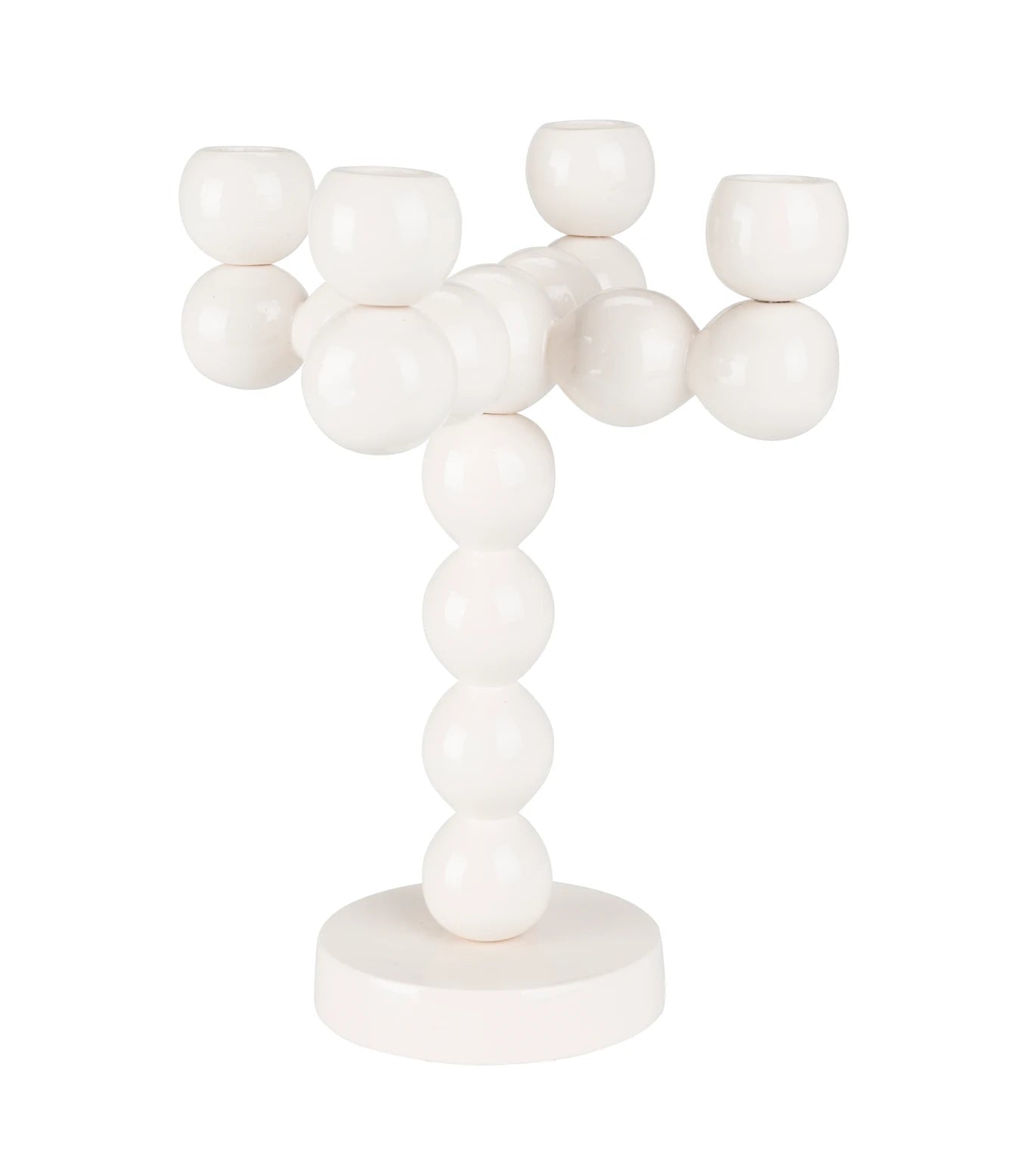 Zuiver Bubbles Four Shiny Beige Aluminium Candle Holder