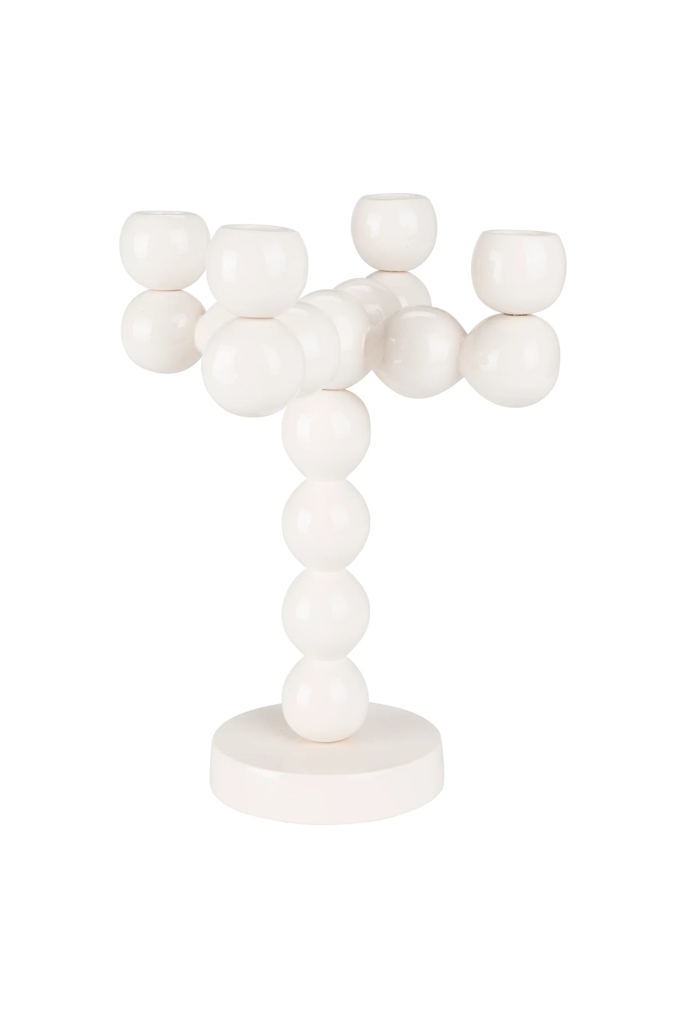 Zuiver Bubbles Four Shiny Beige Aluminium Candle Holder