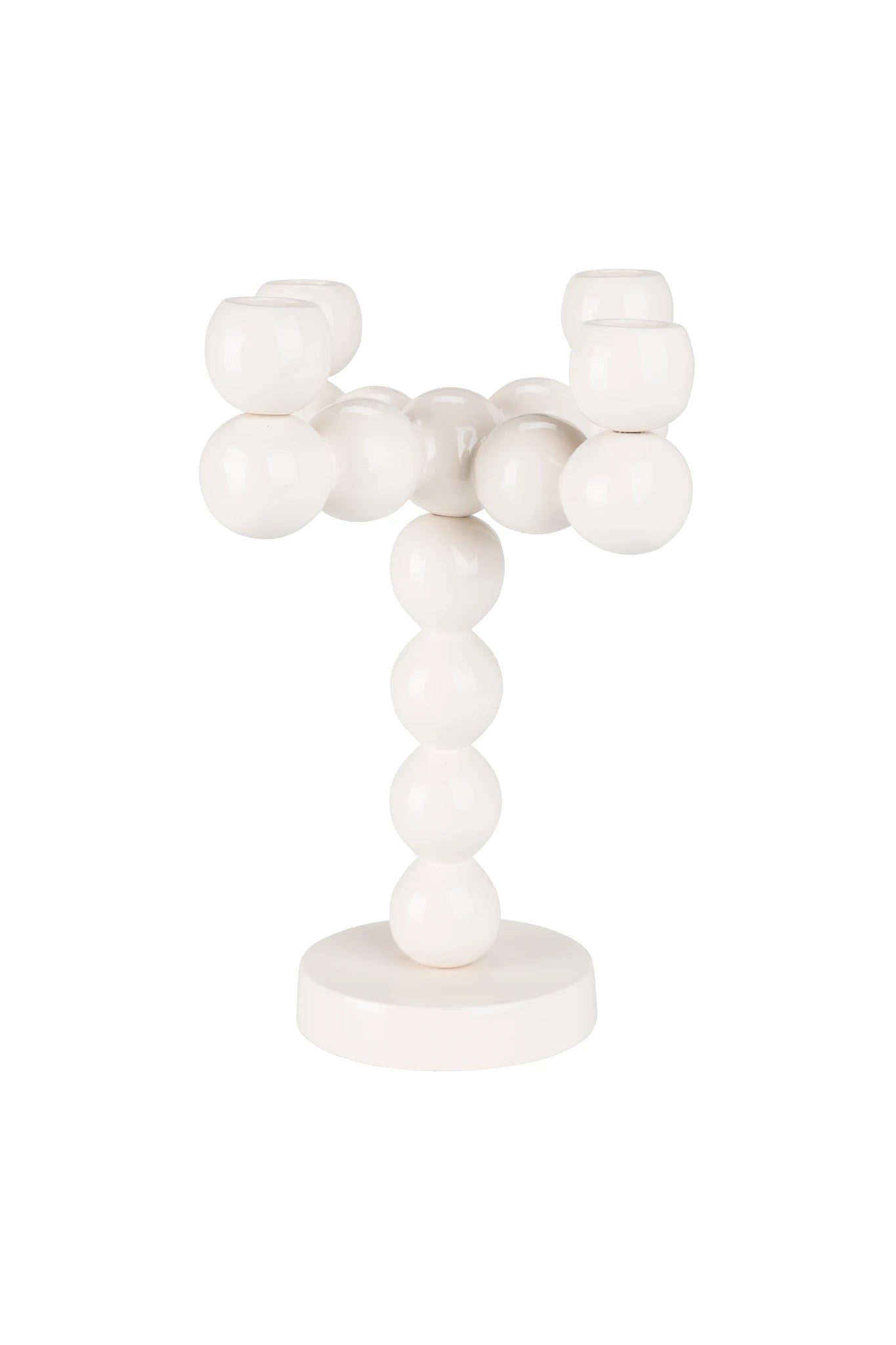 Zuiver Bubbles Four Shiny Beige Aluminium Candle Holder