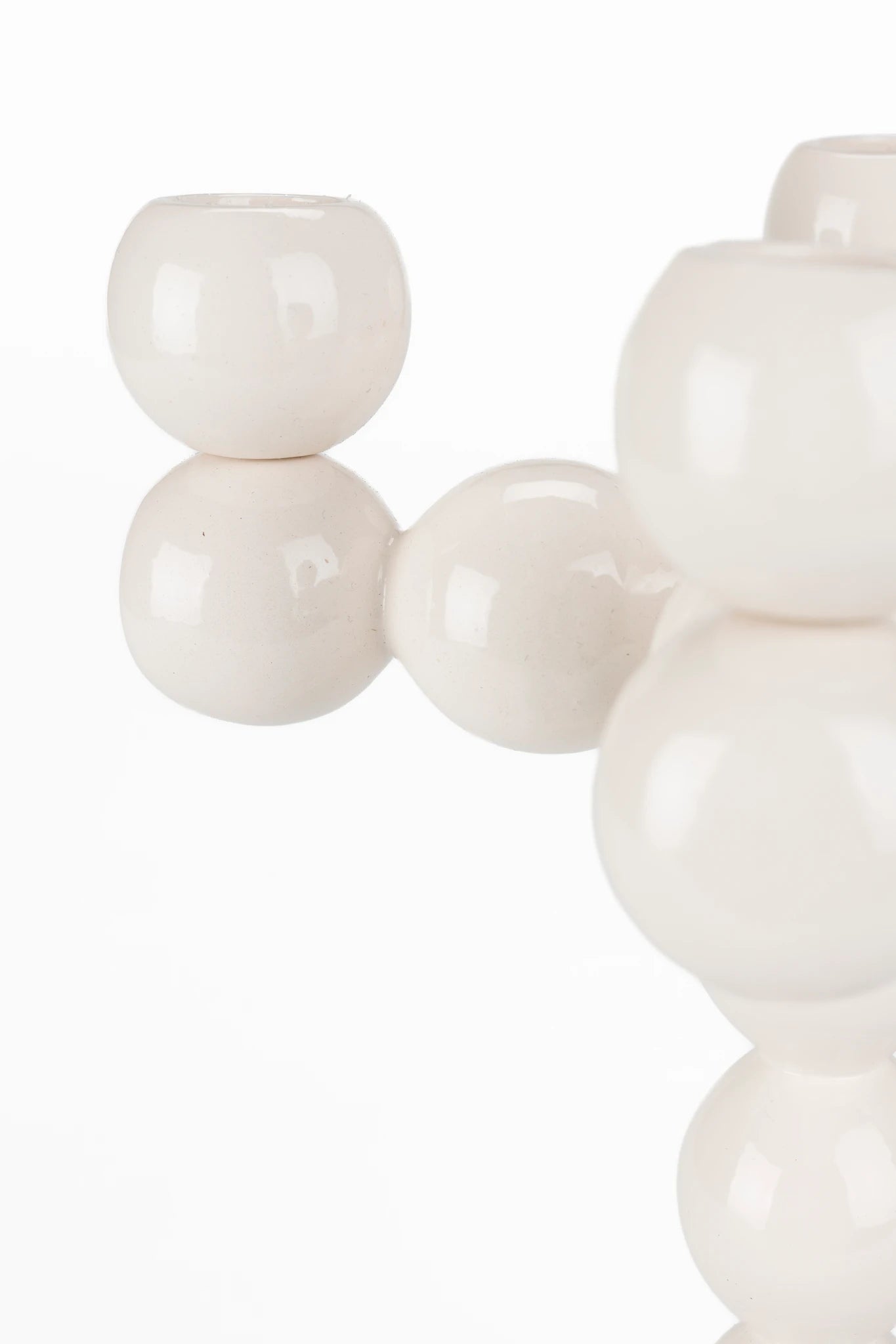 Zuiver Bubbles Four Shiny Beige Aluminium Candle Holder