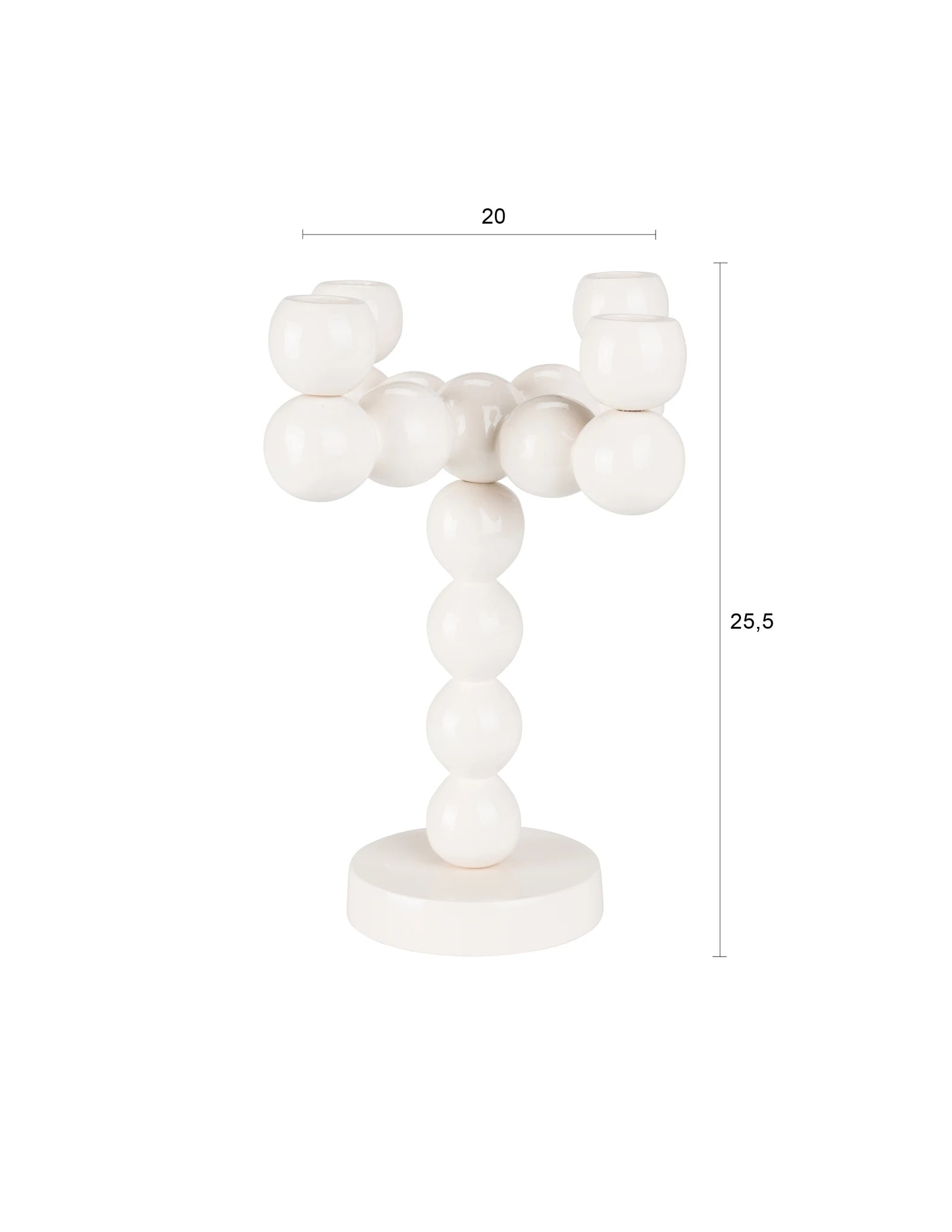 Zuiver Bubbles Four Shiny Beige Aluminium Candle Holder