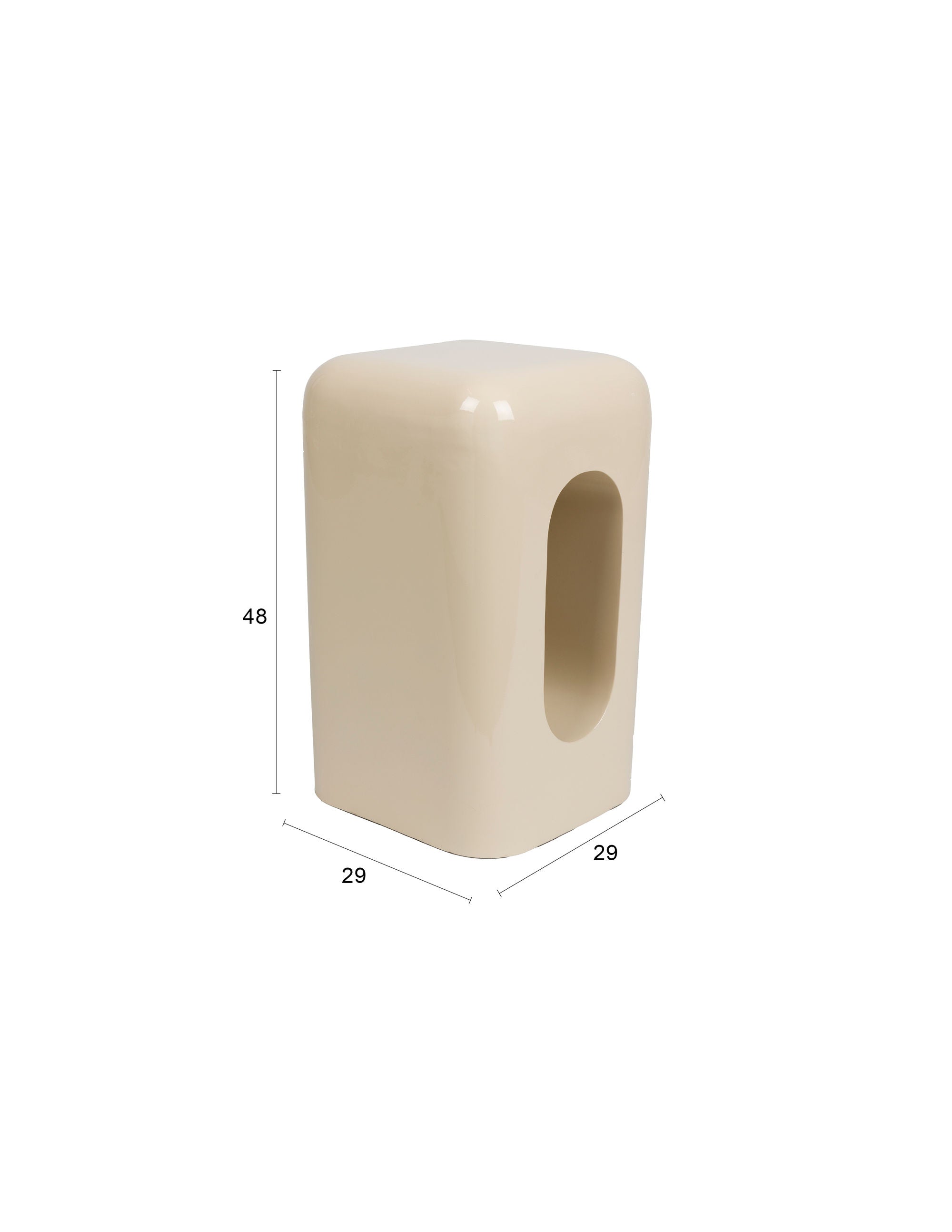 Zuiver Creek Beige Stool Side Table