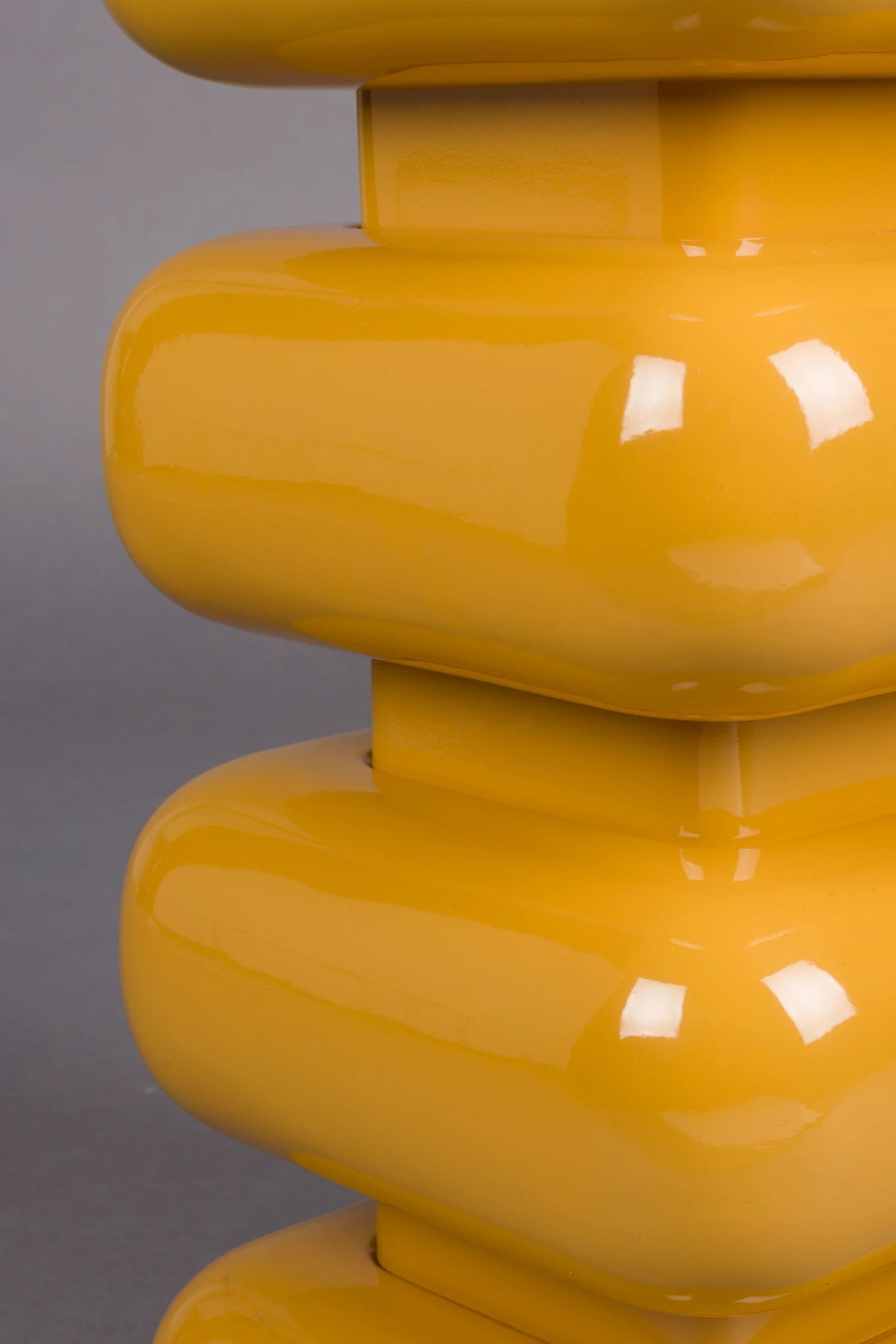 Dutchbone Stubby Ochre Yellow Aluminium Stool Side Table
