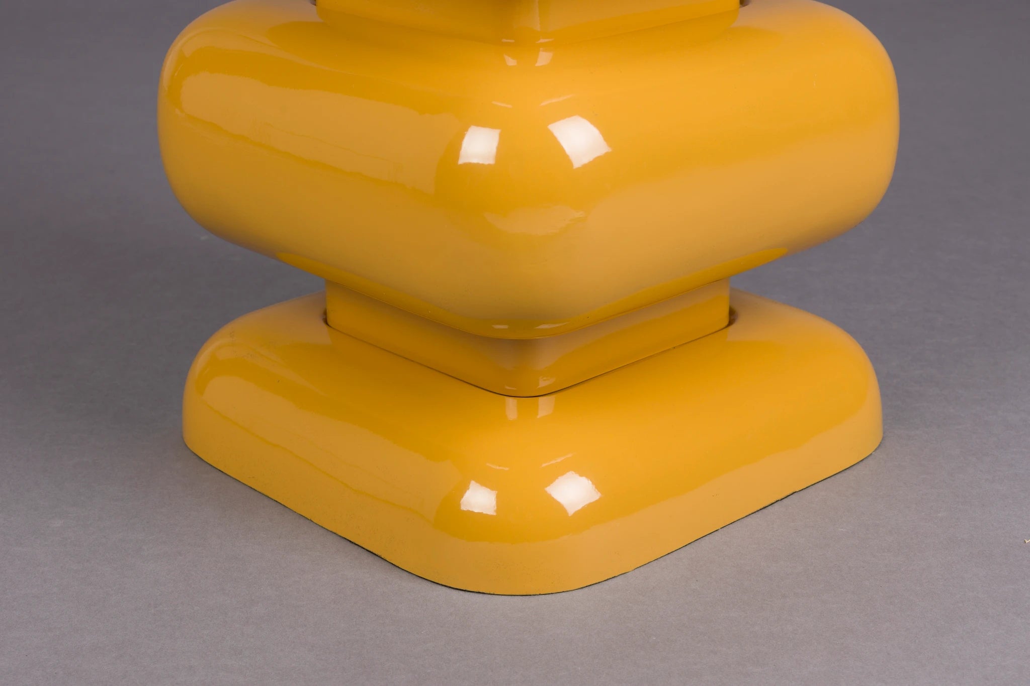 Dutchbone Stubby Ochre Yellow Aluminium Stool Side Table