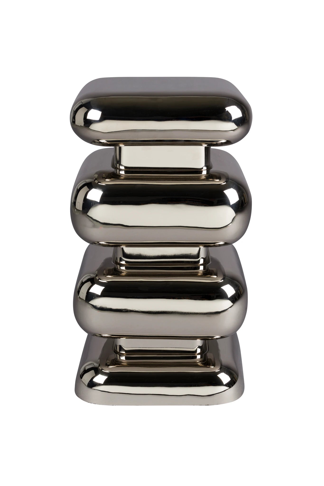 Dutchbone Stubby Chrome Silver Aluminium Stool Side Table
