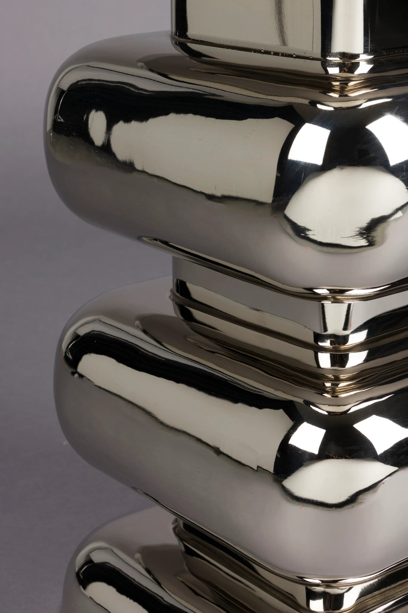 Dutchbone Stubby Chrome Silver Aluminium Stool Side Table