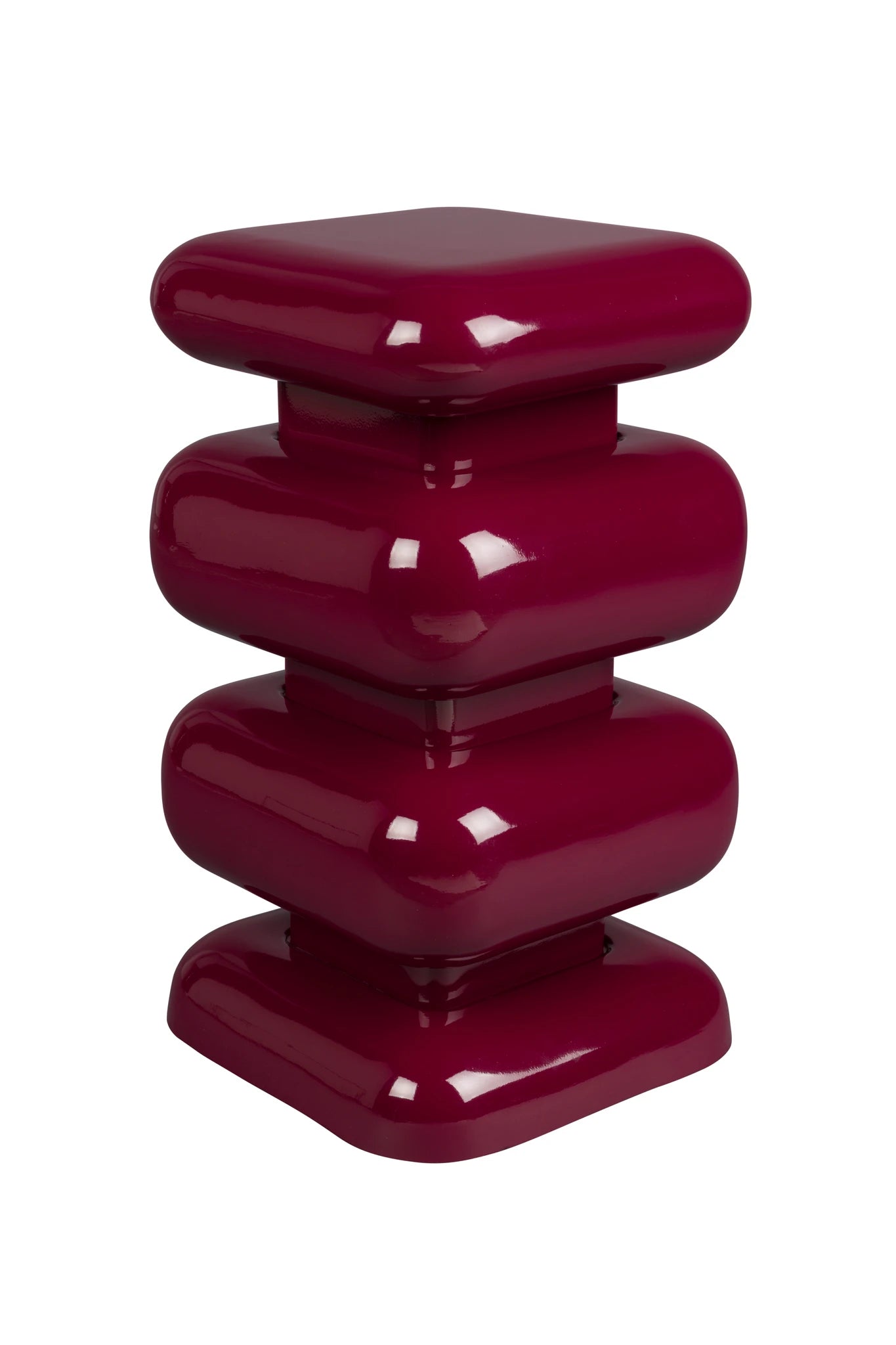 Dutchbone Stubby Bordeaux Red Aluminium Stool Side Table