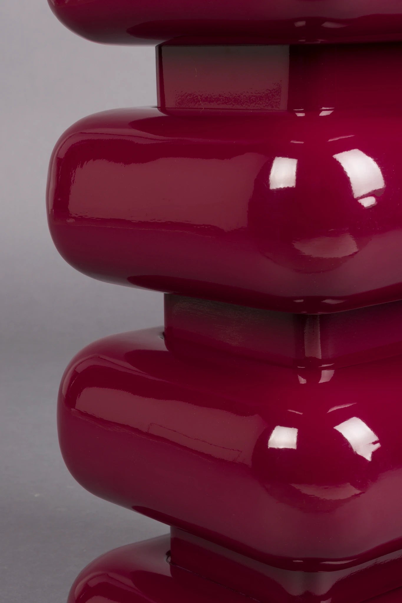 Dutchbone Stubby Bordeaux Red Aluminium Stool Side Table