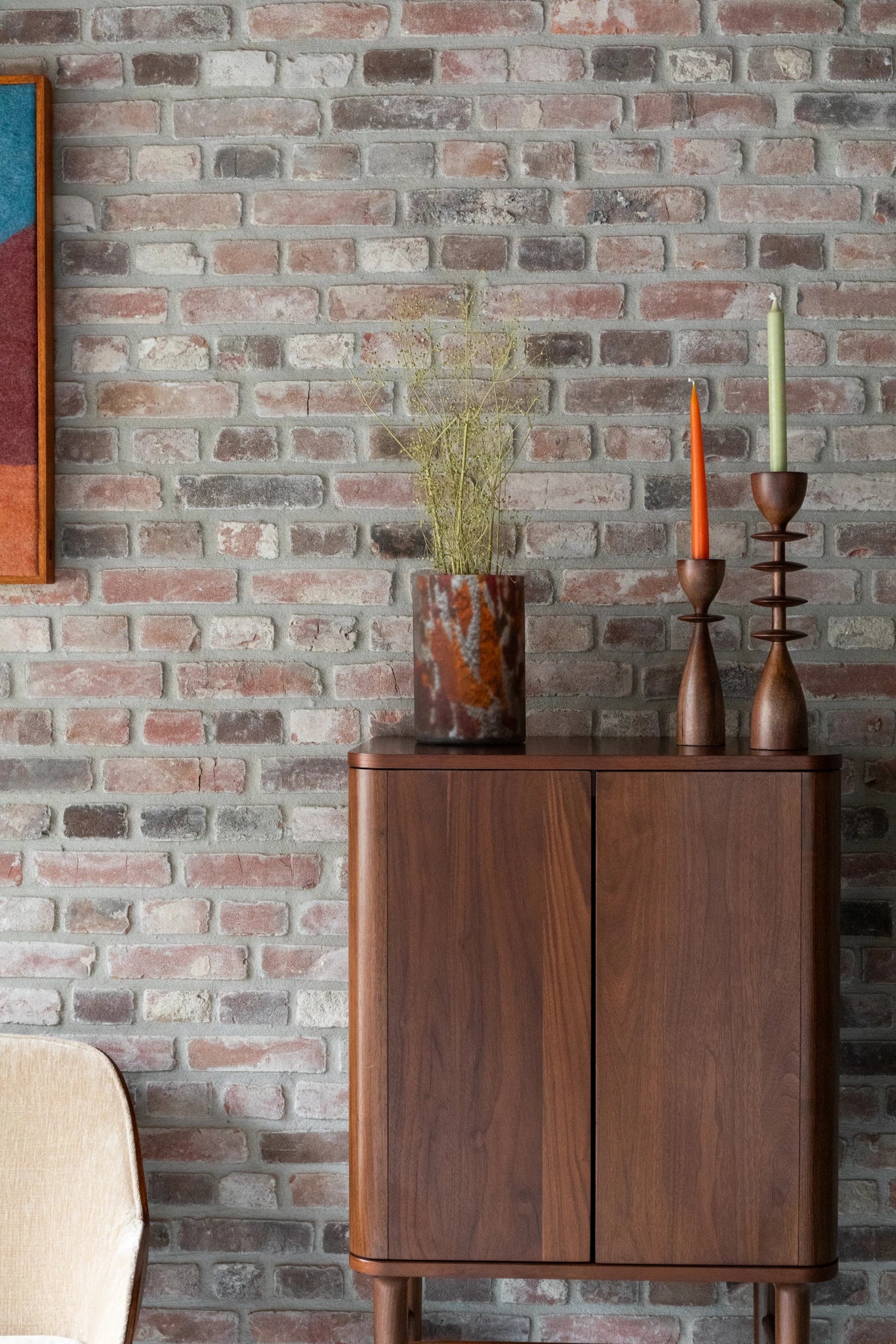 Dutchbone Earl Brown Wood Vase