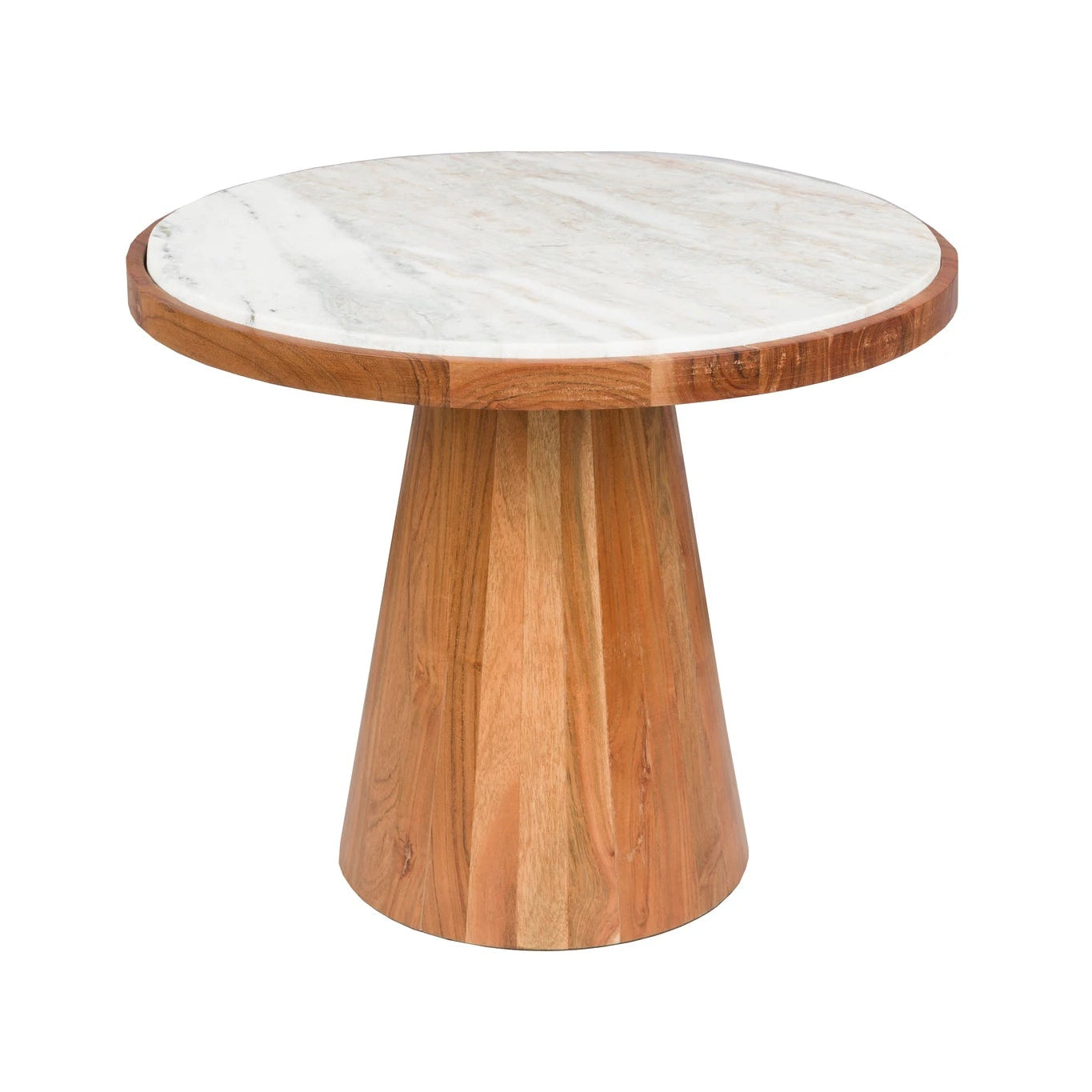 Mees Brown Acacia Wood & Marble Coffee Table