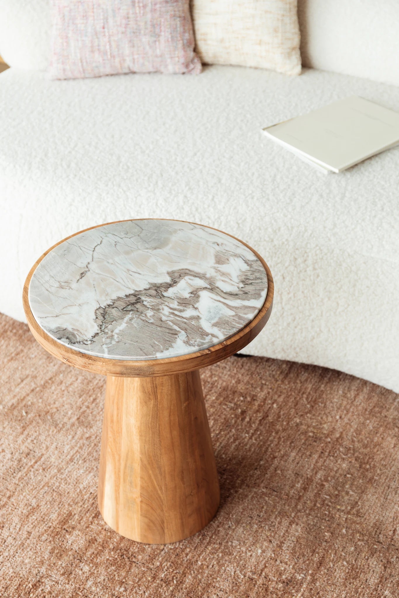 Mees Brown Acacia Wood Side Table