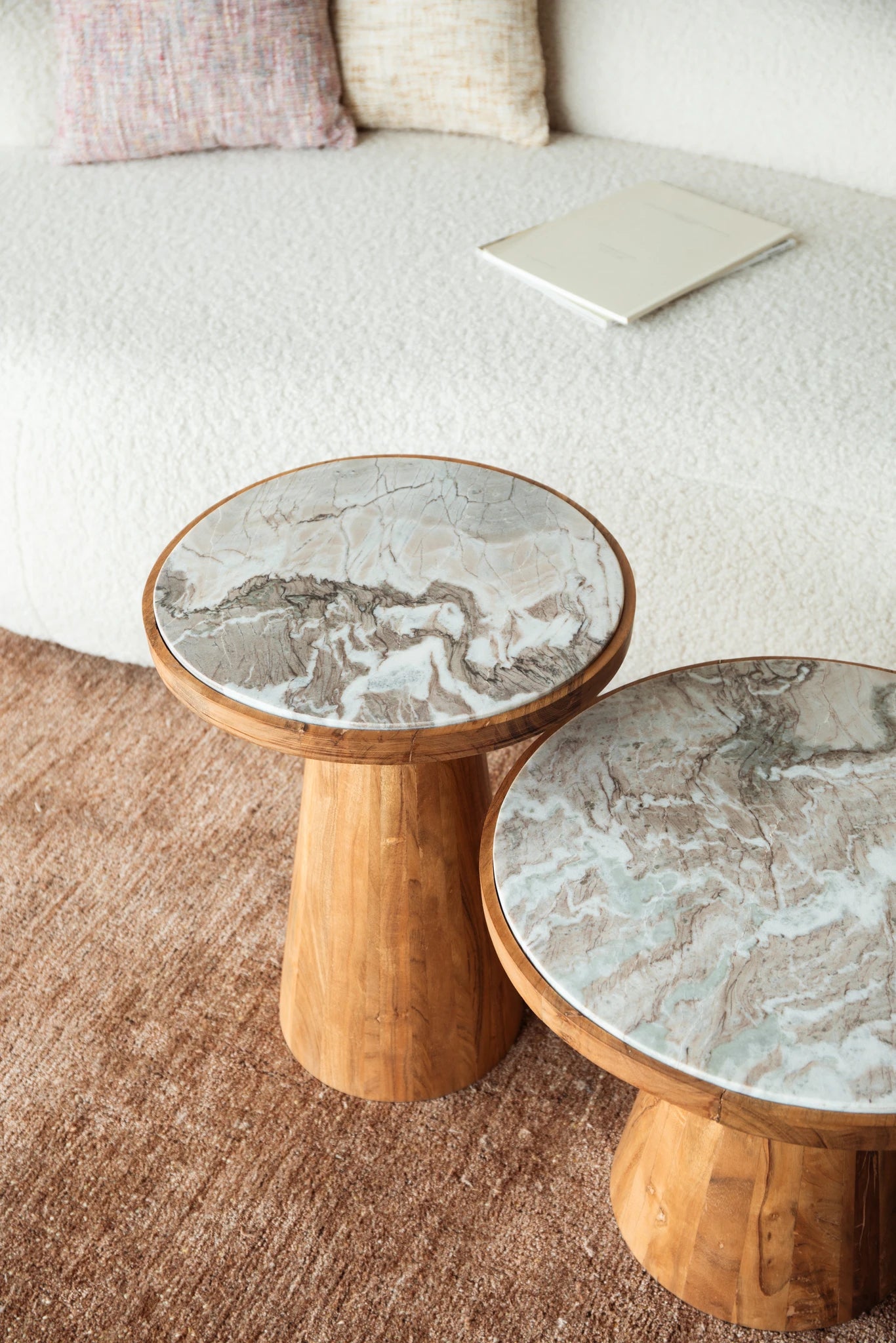Mees Brown Acacia Wood Side Table