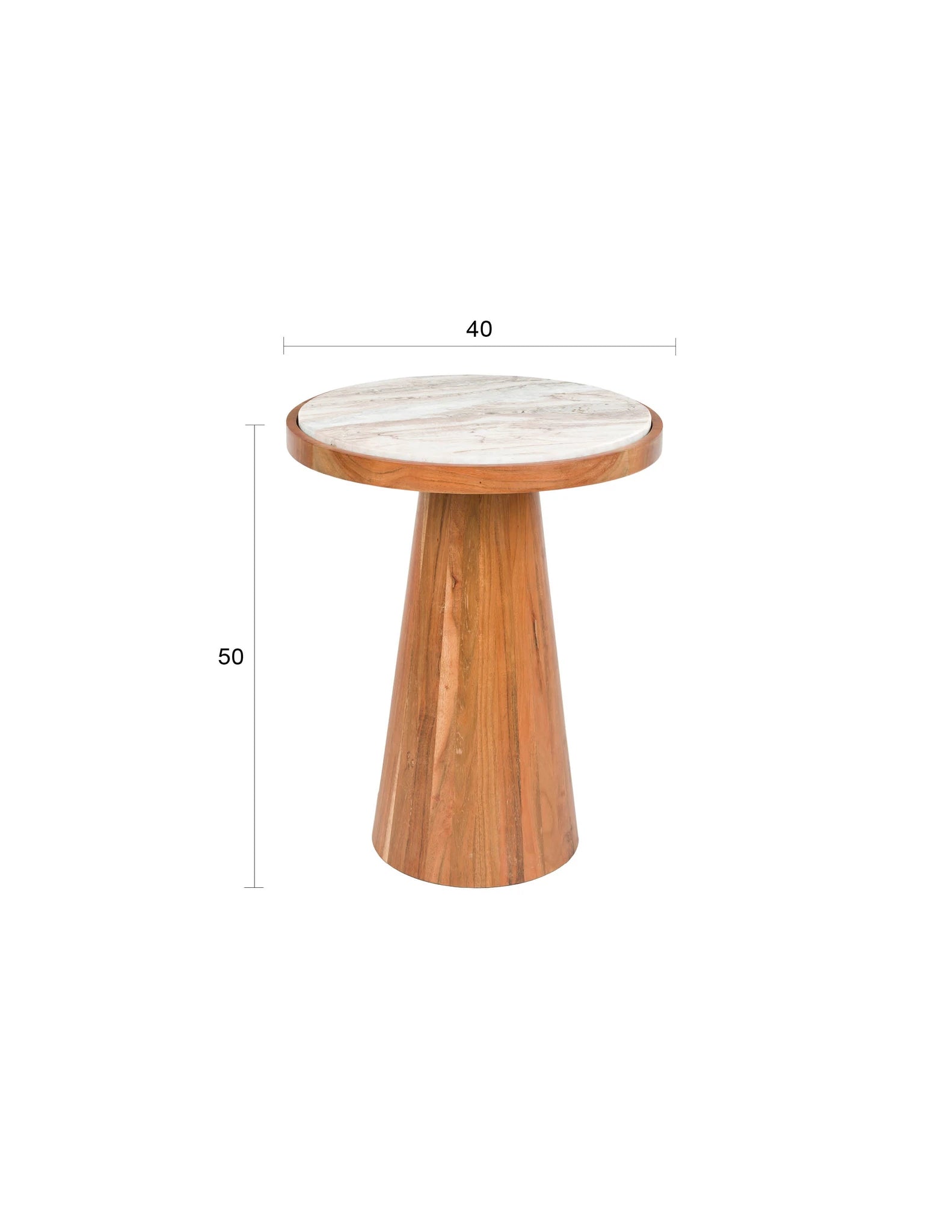 Mees Brown Acacia Wood Side Table
