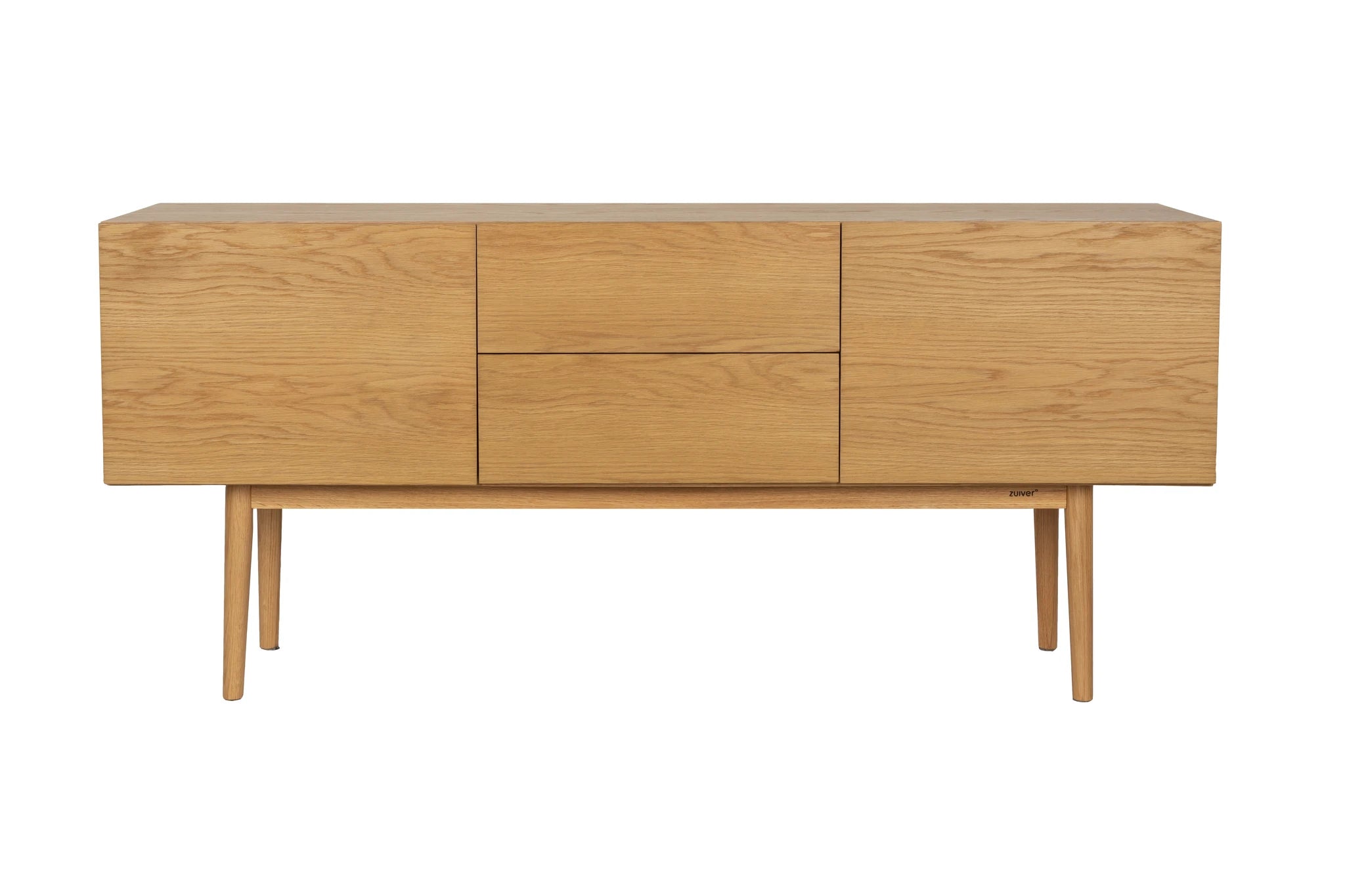 Zuiver High On Wood Beige Oak Effect Wood 2 Door 2 Drawer Cabinet