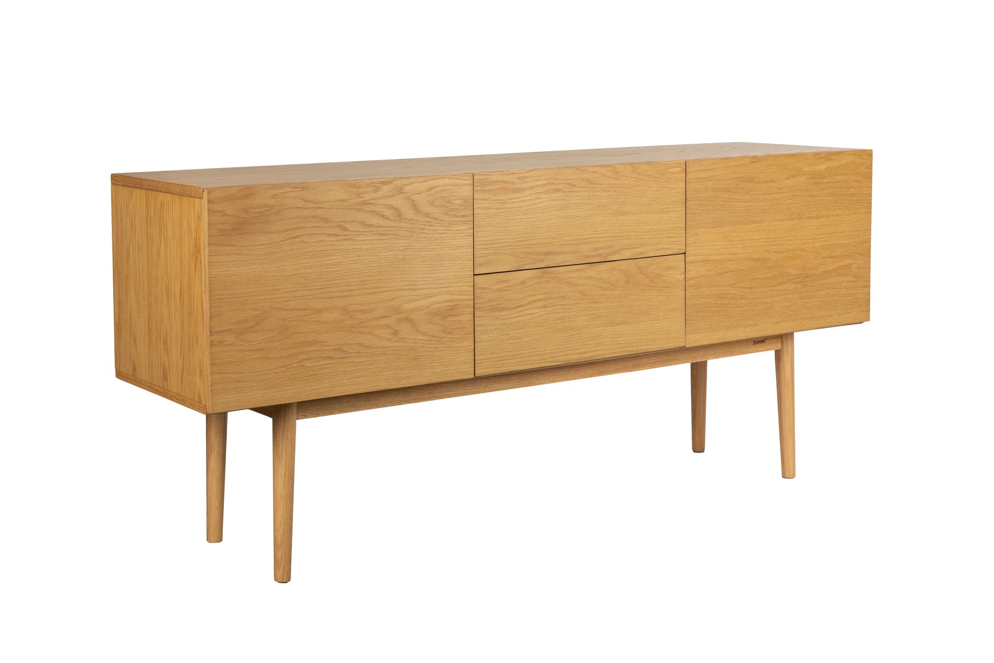 Zuiver High On Wood Beige Oak Effect Wood 2 Door 2 Drawer Cabinet
