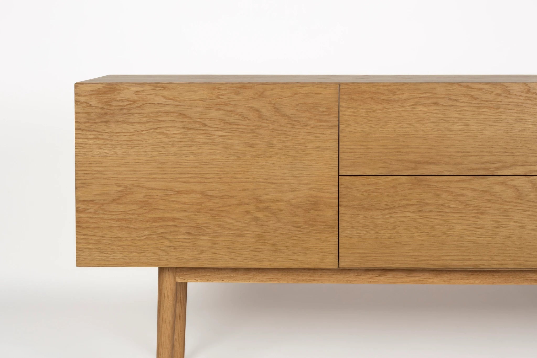 Zuiver High On Wood Beige Oak Effect Wood 2 Door 2 Drawer Cabinet