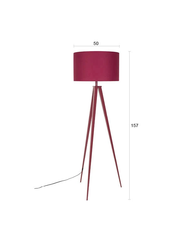 Zuiver Tripod Marsala Red Iron Floor Lamp