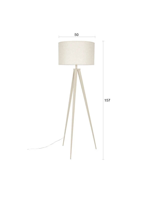 Zuiver Tripod Beige Iron Floor Lamp