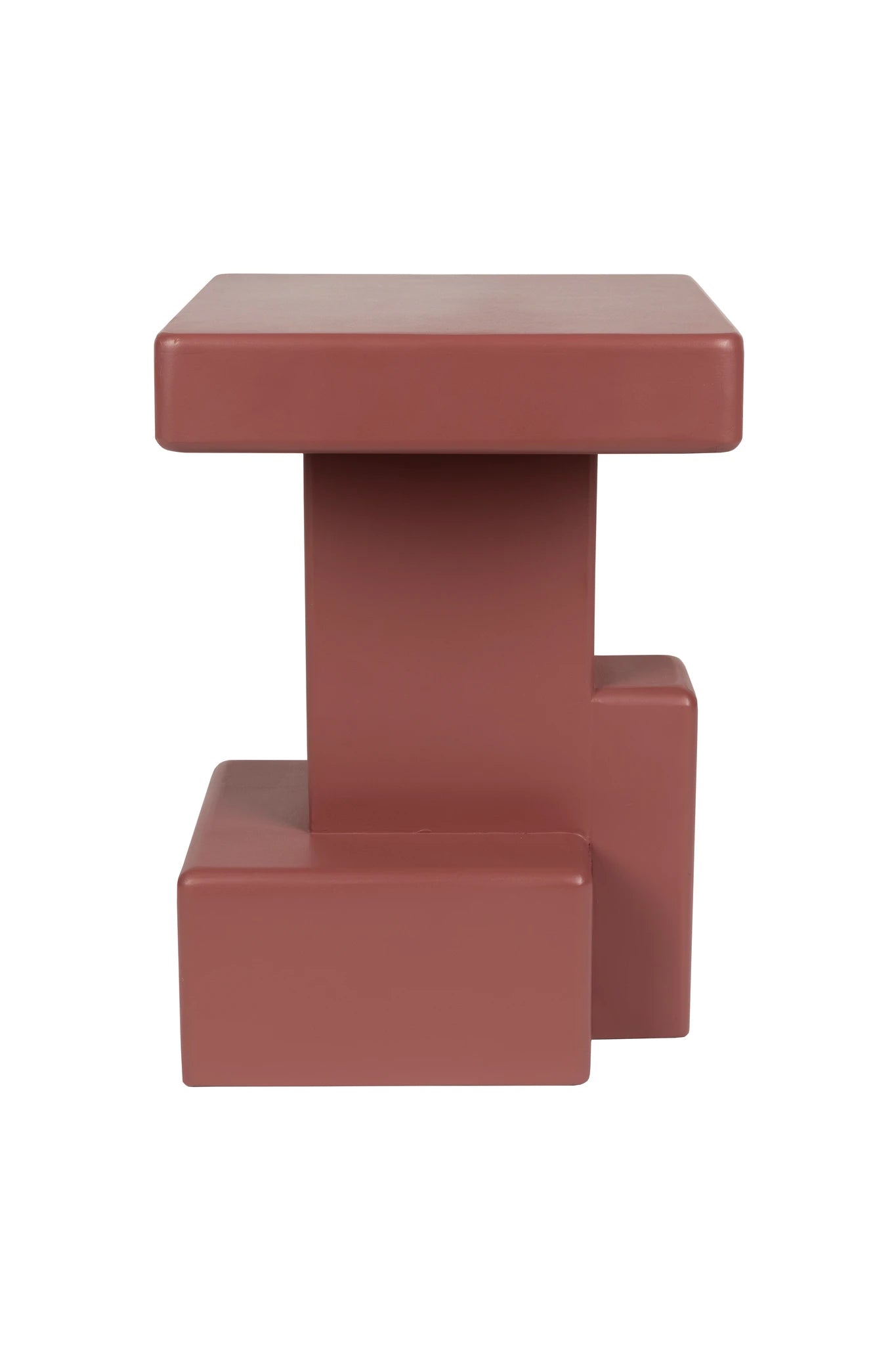 Blast Marsala Red Wood Side Table