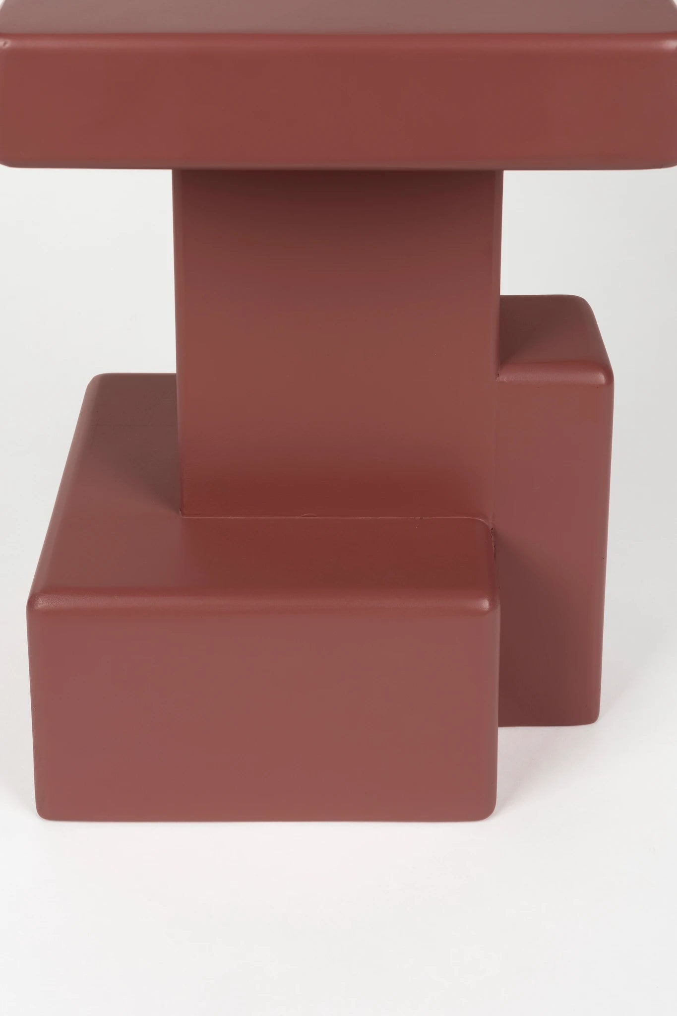 Blast Marsala Red Wood Side Table
