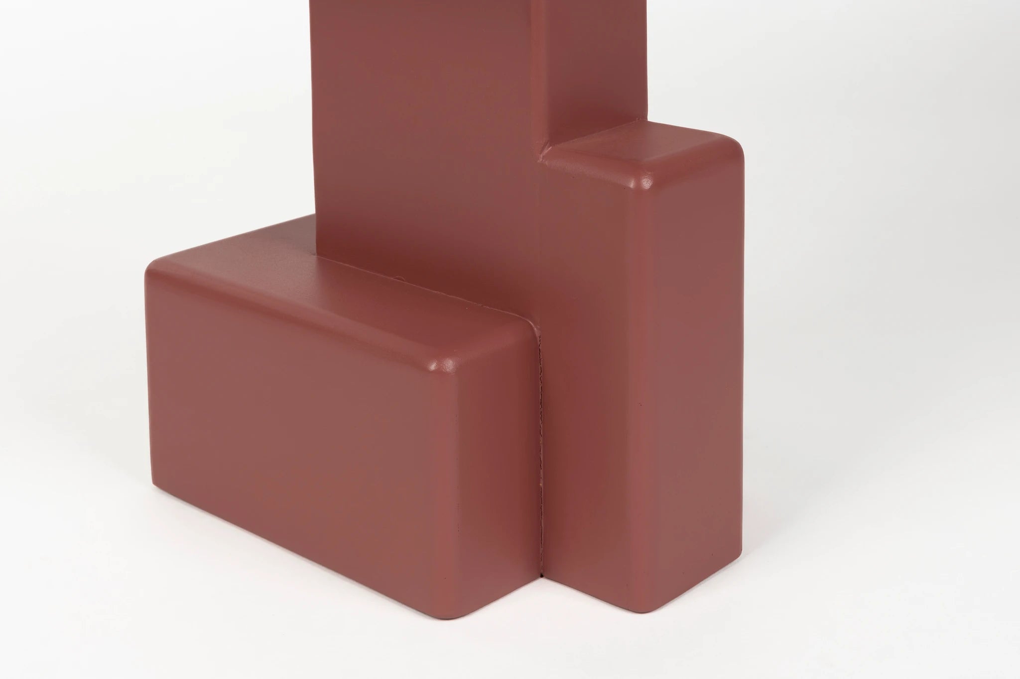 Blast Marsala Red Wood Side Table
