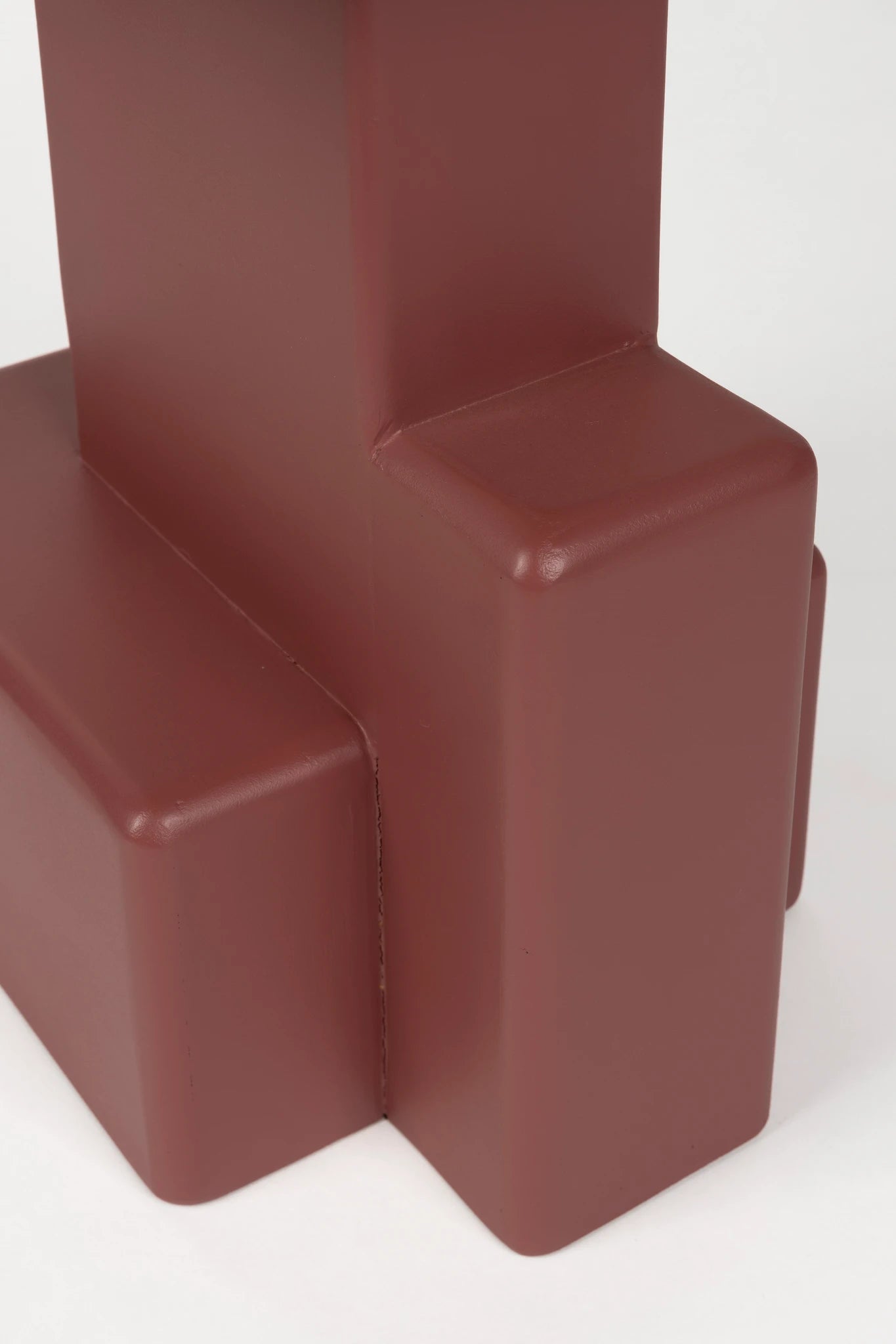 Blast Marsala Red Wood Side Table