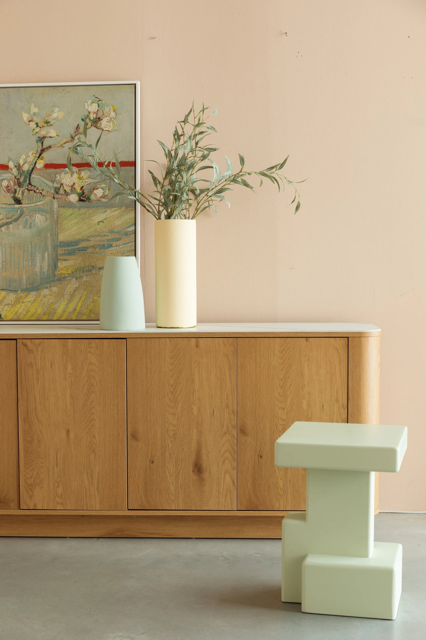 Blast Green Wood Side Table