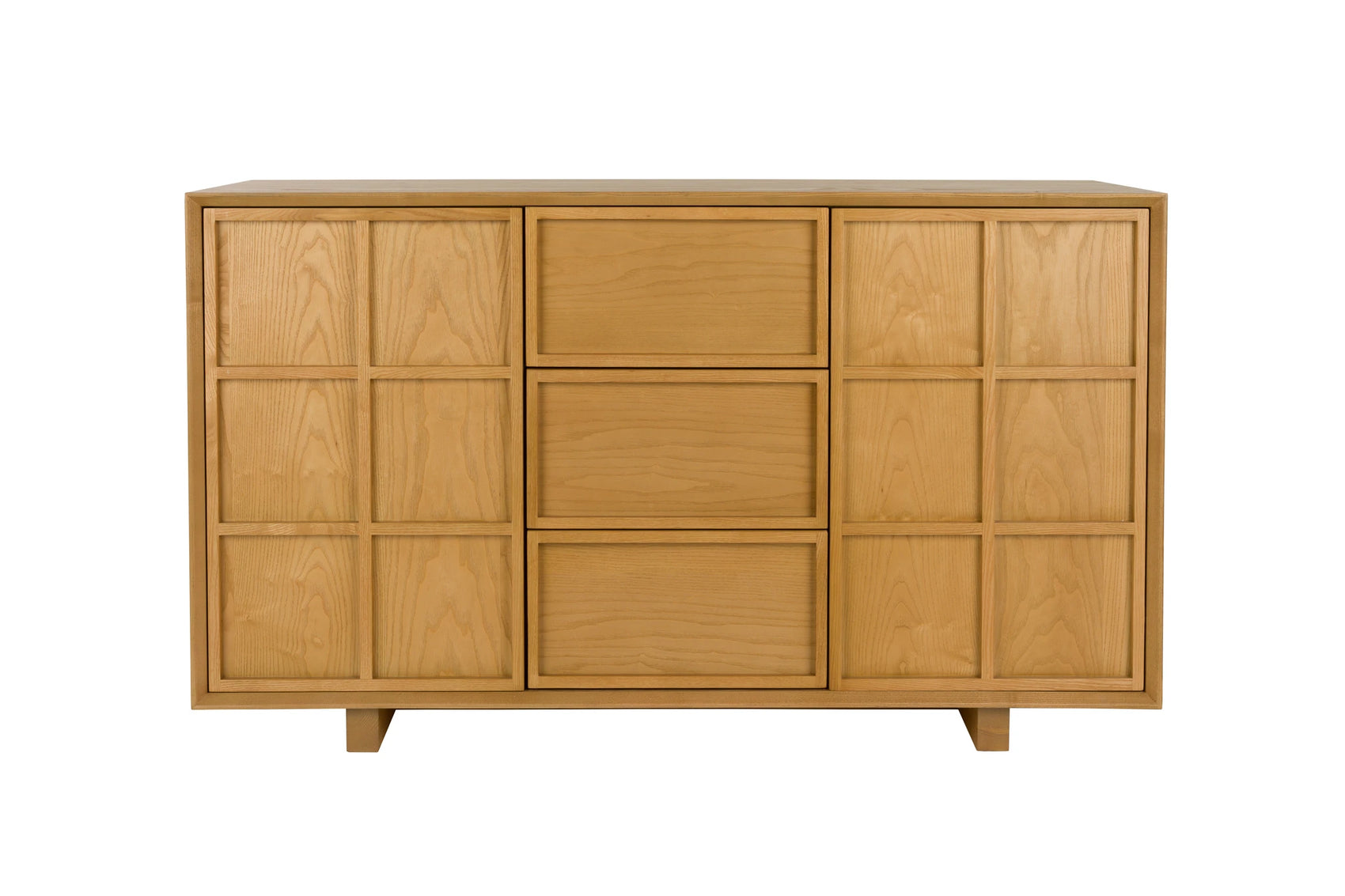 Zuiver Raster Natural Ash Veneer High Sideboard