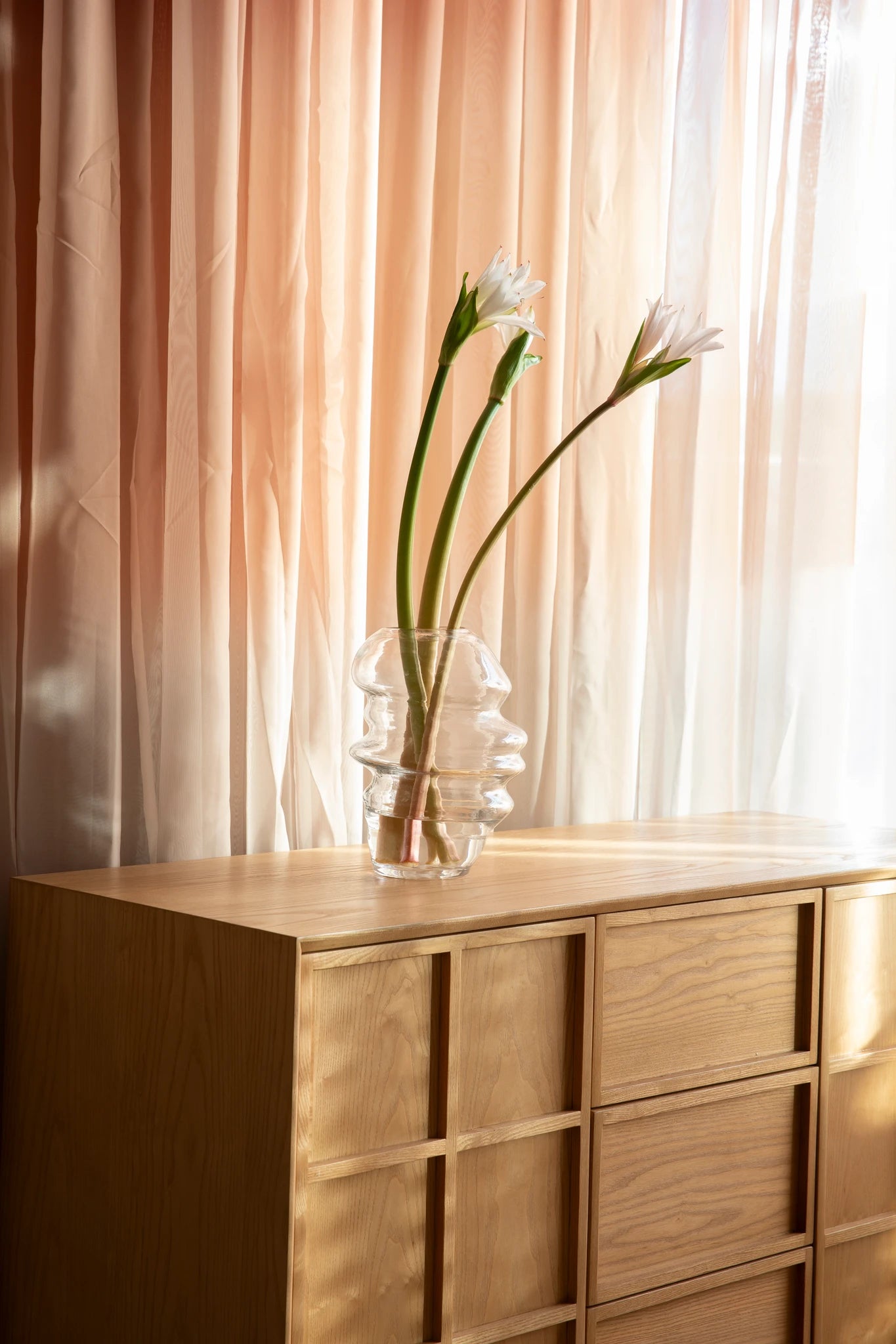 Zuiver Raster Natural Ash Veneer High Sideboard